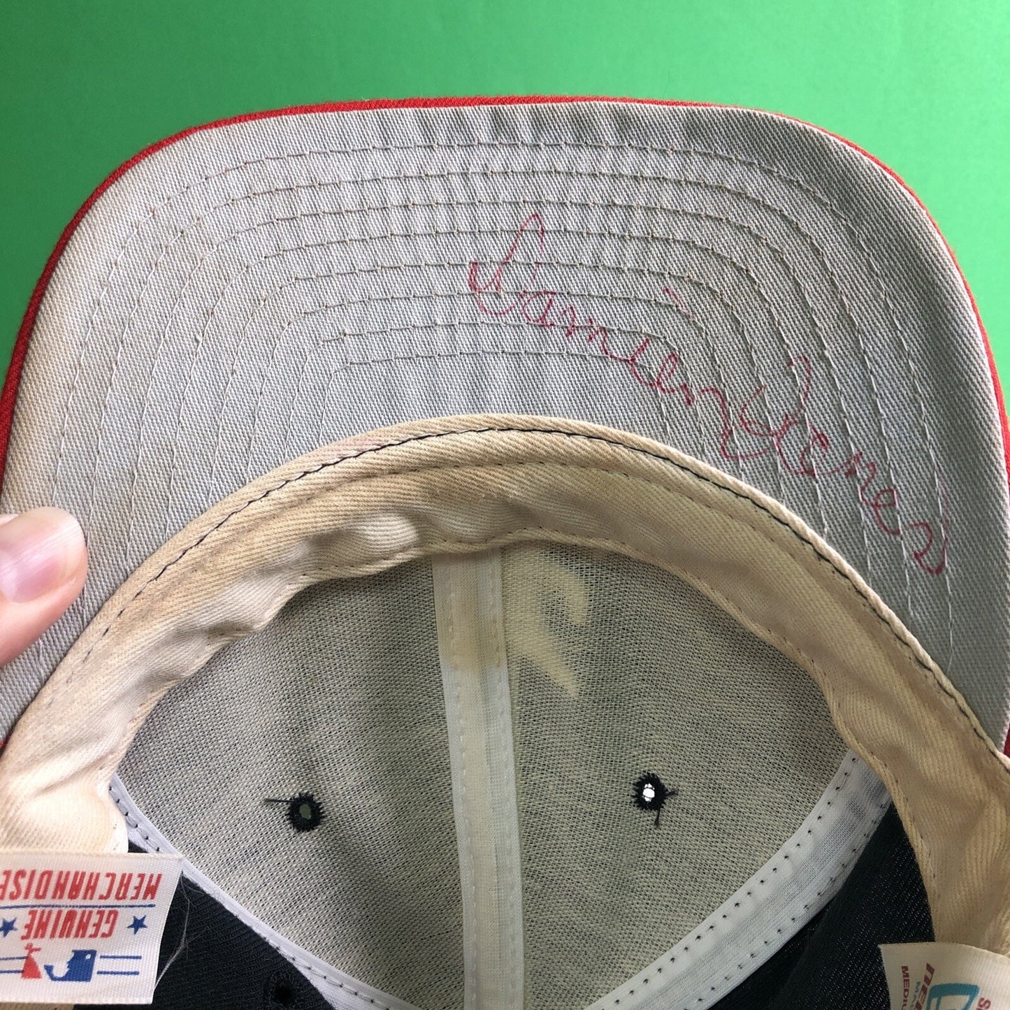 Autographed By DAMIEN JONES Snap Back Ball Cap Atlanta Braves
