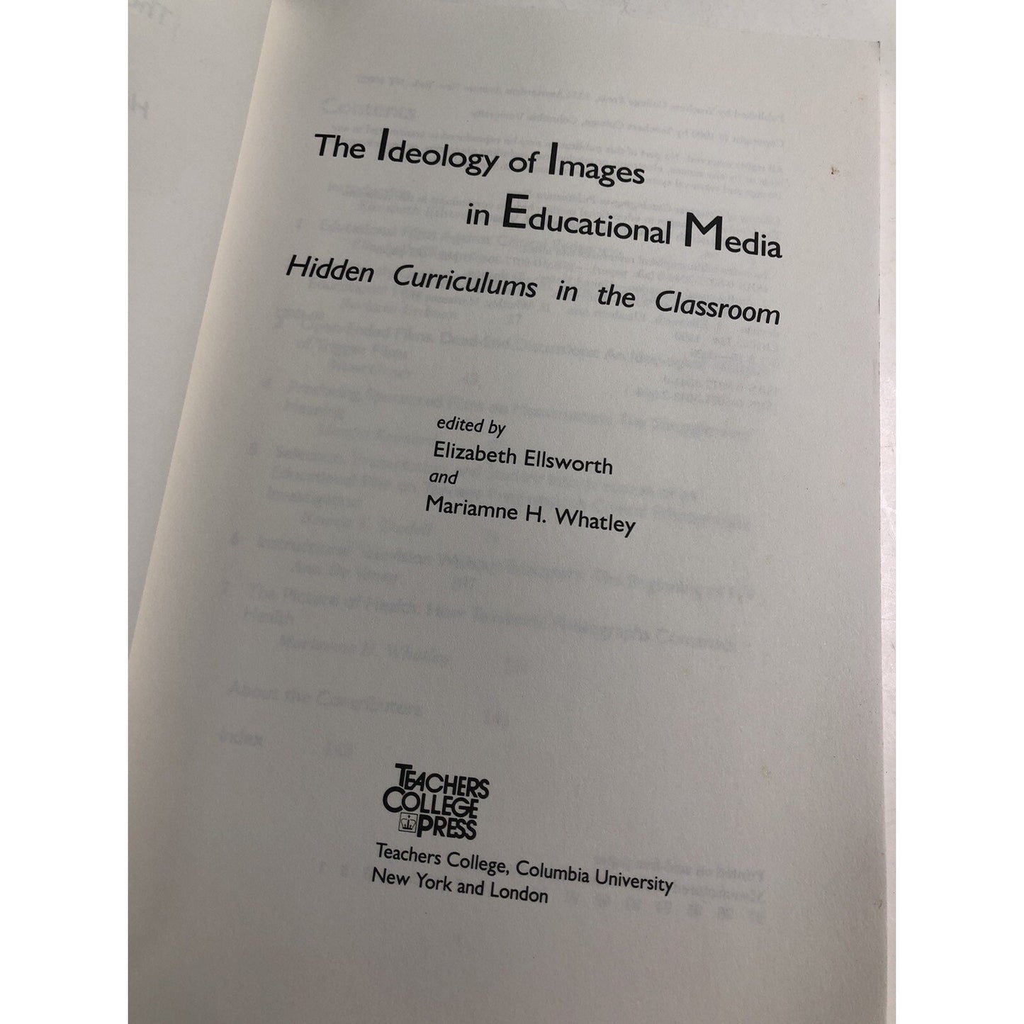 1990 The Ideology Of Images In Educational Media By Ellsworth & Whatley PB