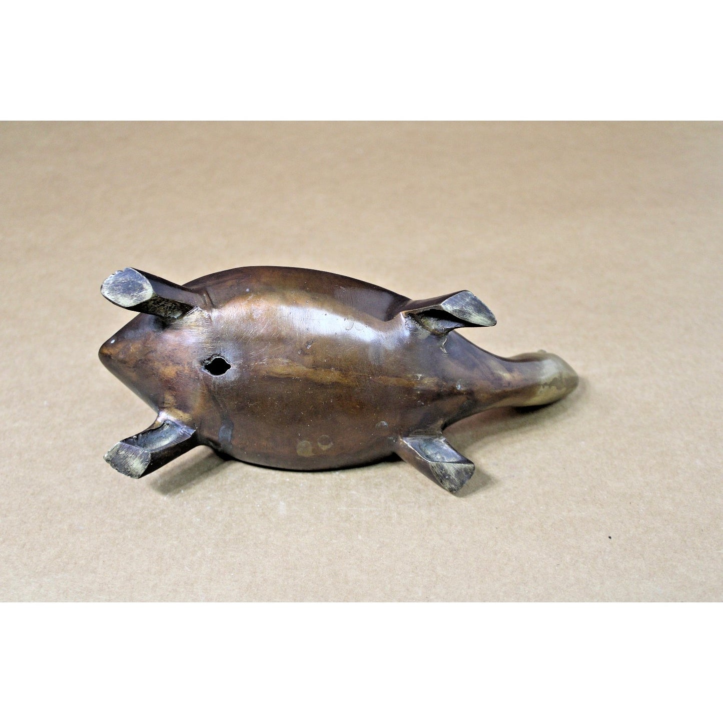 Vintage Brass/Bronze Turtle Tortoise 8.5 L x 3.5 H, Beautiful Patina, Over 2 lbs