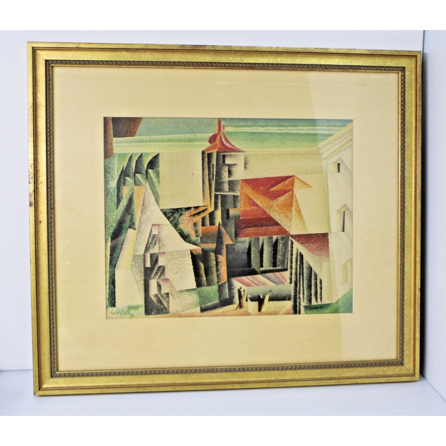 Lyonel Feininger Gelmerolda IX (Chuch at Gelmerolda) Framed Fine Art Lithograph