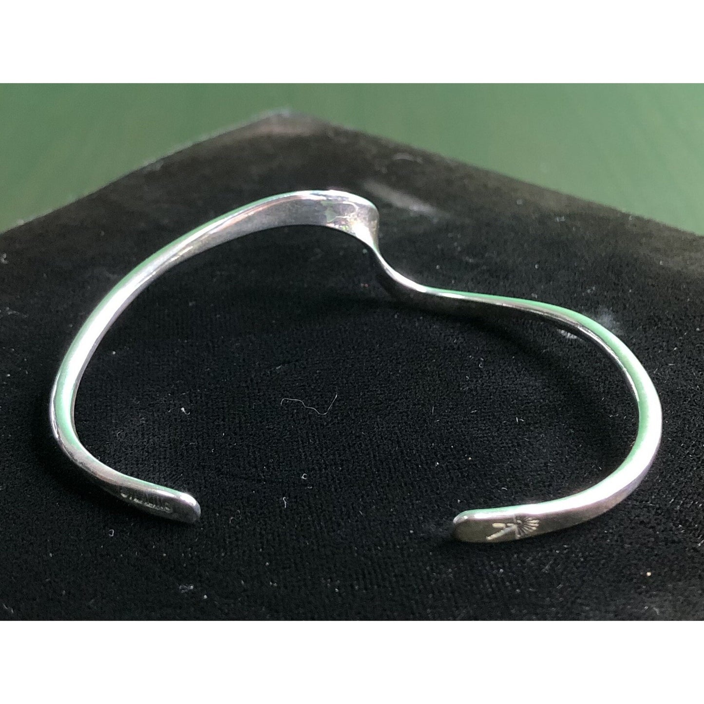 Vintage Sterling Silver Twist Cuff Bracelet Native American? Stamp Simple Lovely