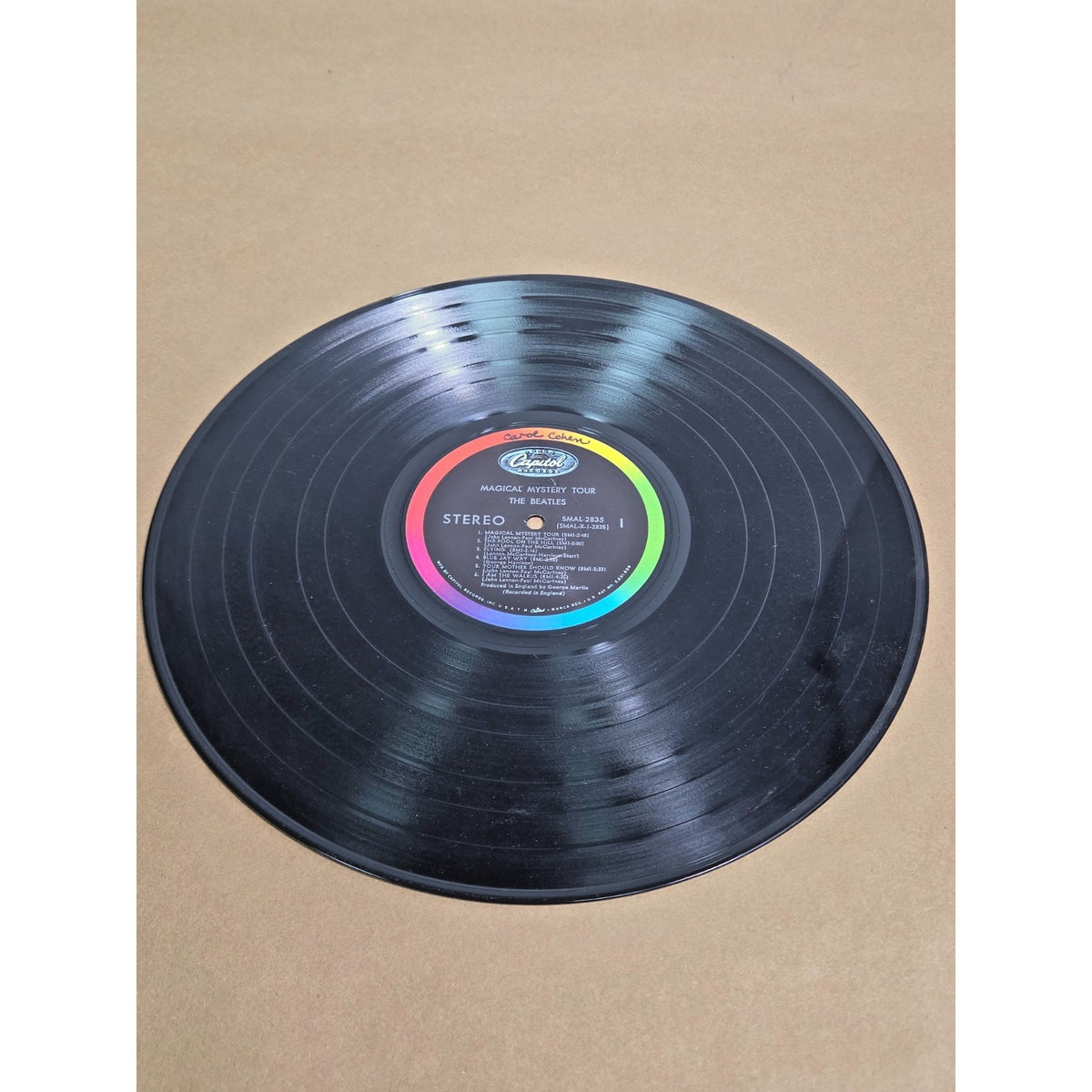 Vintage Beatles Magical Mystery Tour LP Rainbow Label+1969 Paul is Dead Clipping