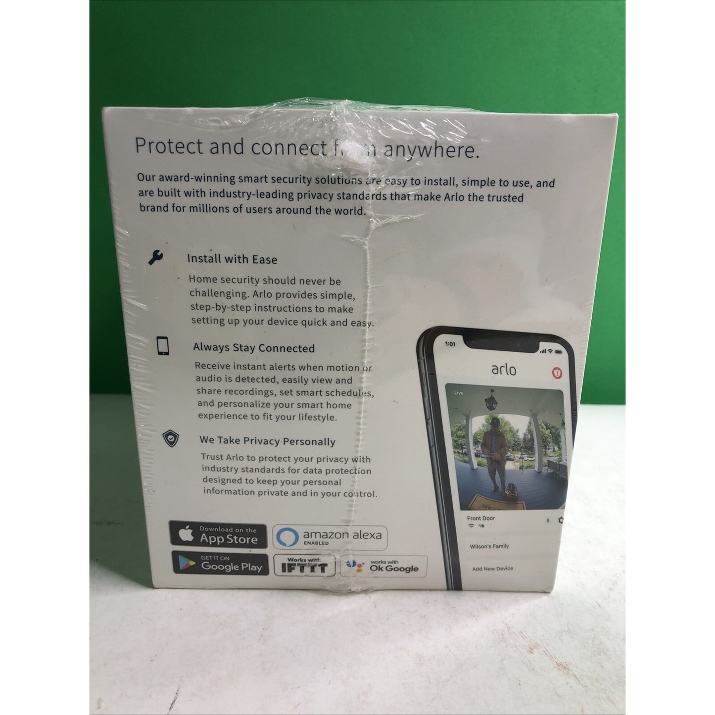 Arlo Essential Series Wired Video Doorbell + Base Station (AVDS1001-1SCNAS) New