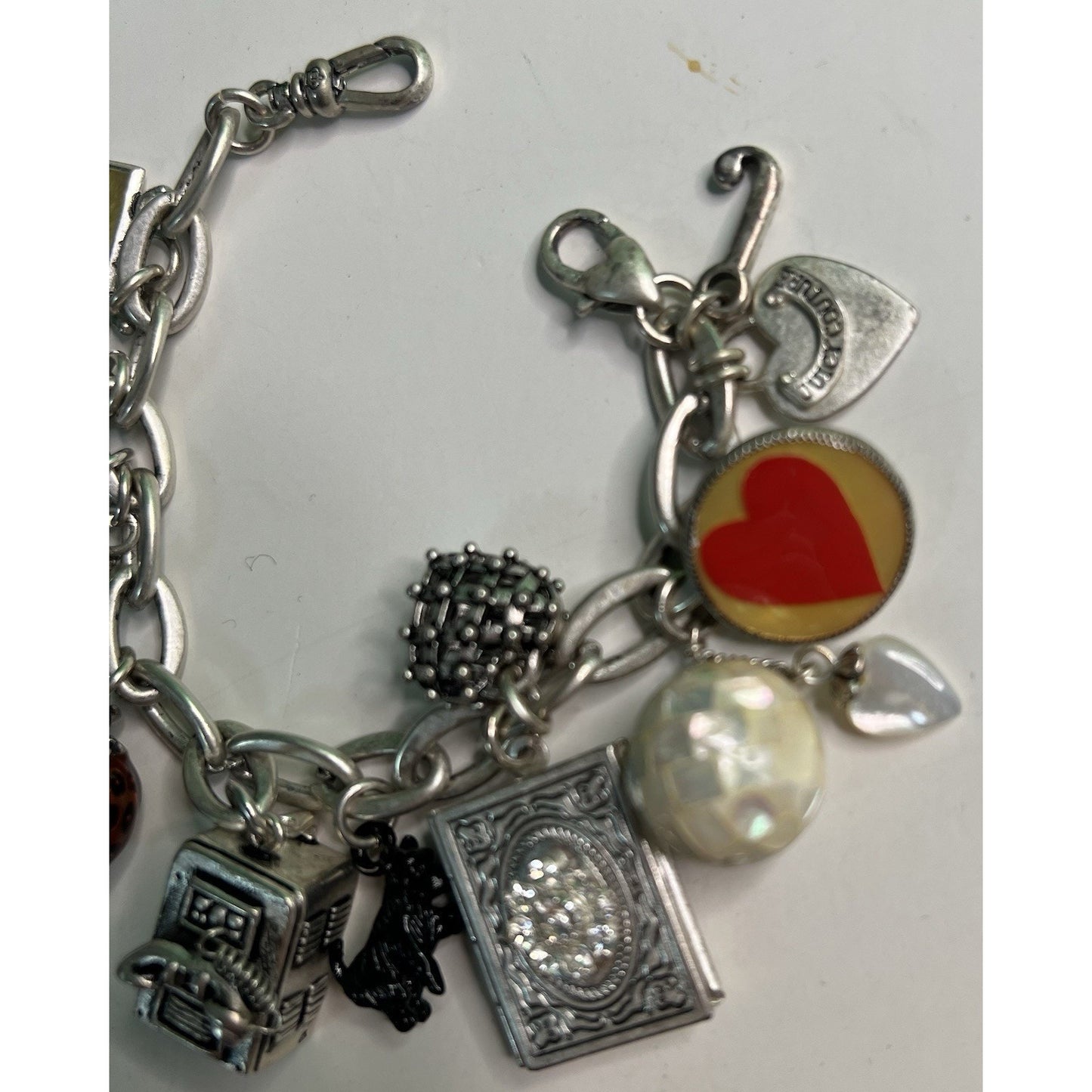 Vintage Juicy Couture Charm Bracelet With Charms & Original Box 7”