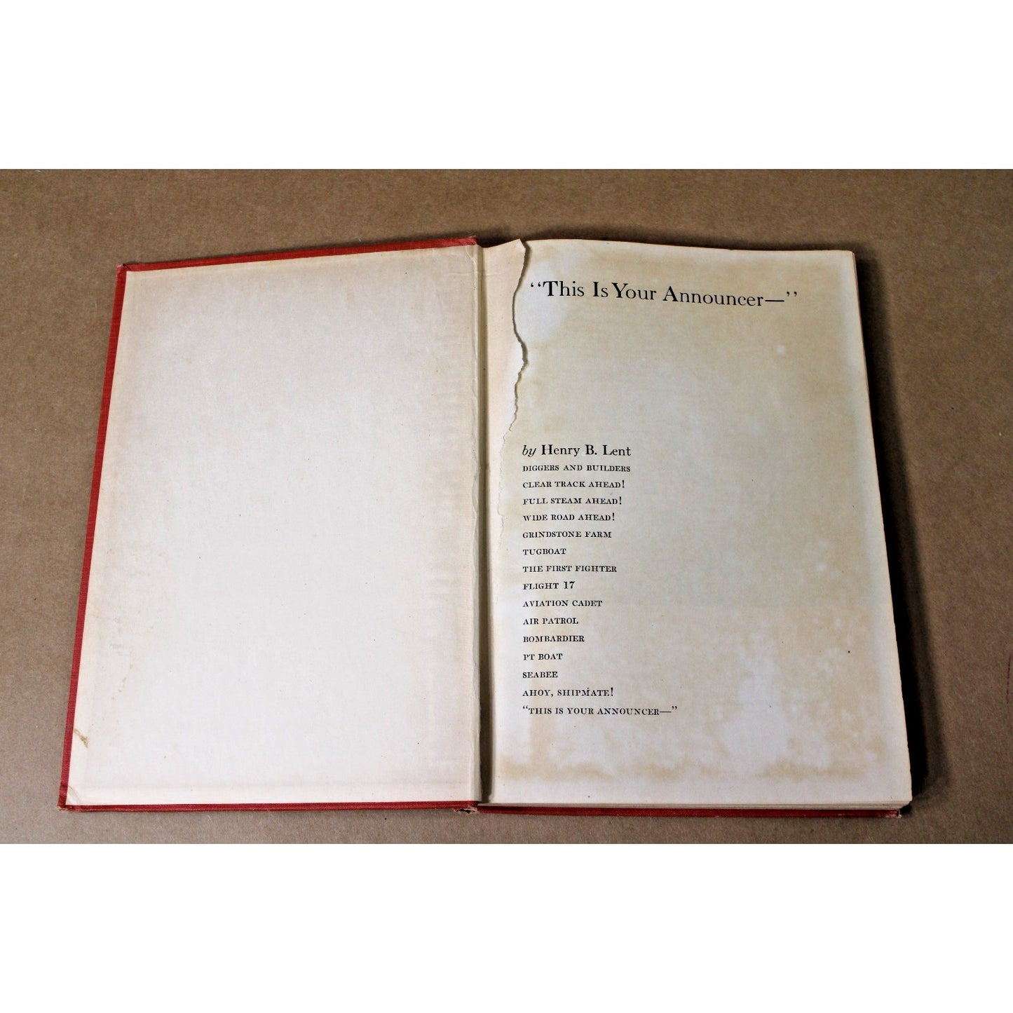 This Is Your Announcer: Ted Lane Breaks Into Radio by Henry B. Lent 1945