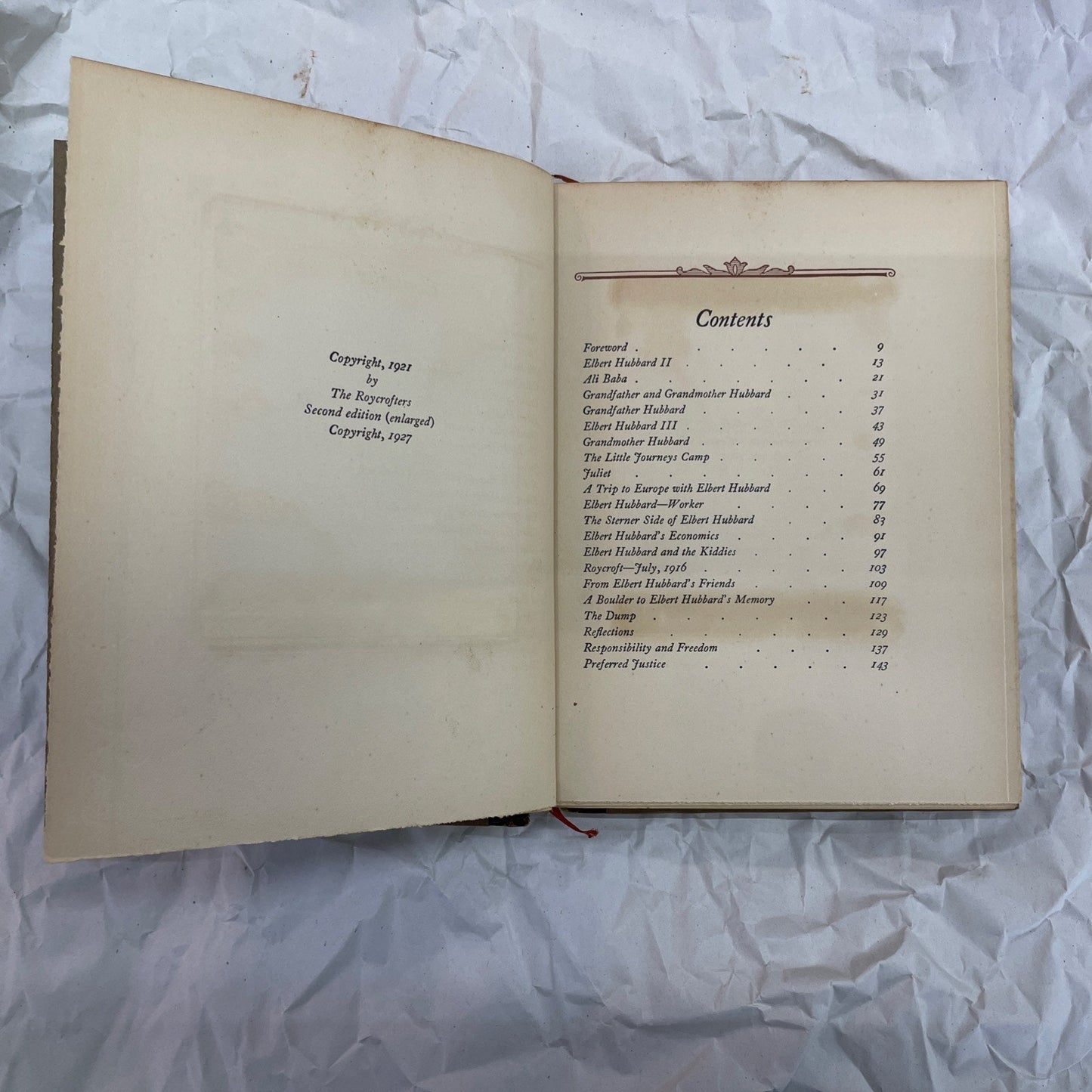 Impressions by Bert Hubbard 1927 Hardcover RARE Illustrated