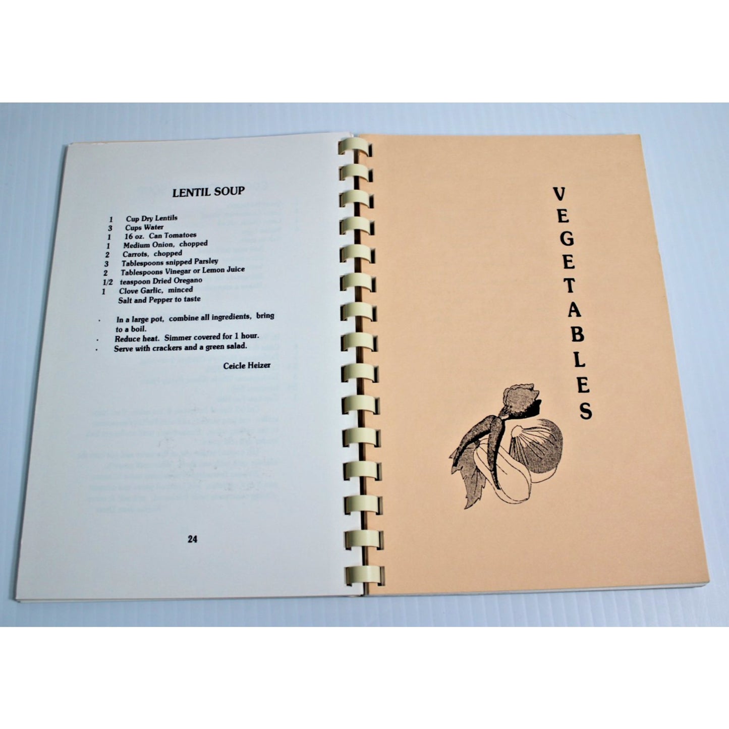 Vintage Westminster Seventh-Day Adventist Church Cook Book Vegetarian Recipes