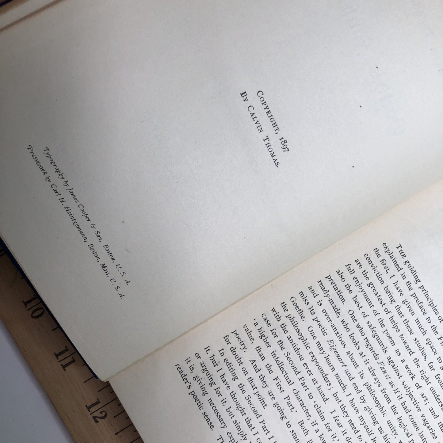 GOETHE'S FAUST PARTS I and II Edited By Calvin Thomas 1899 Hardcover