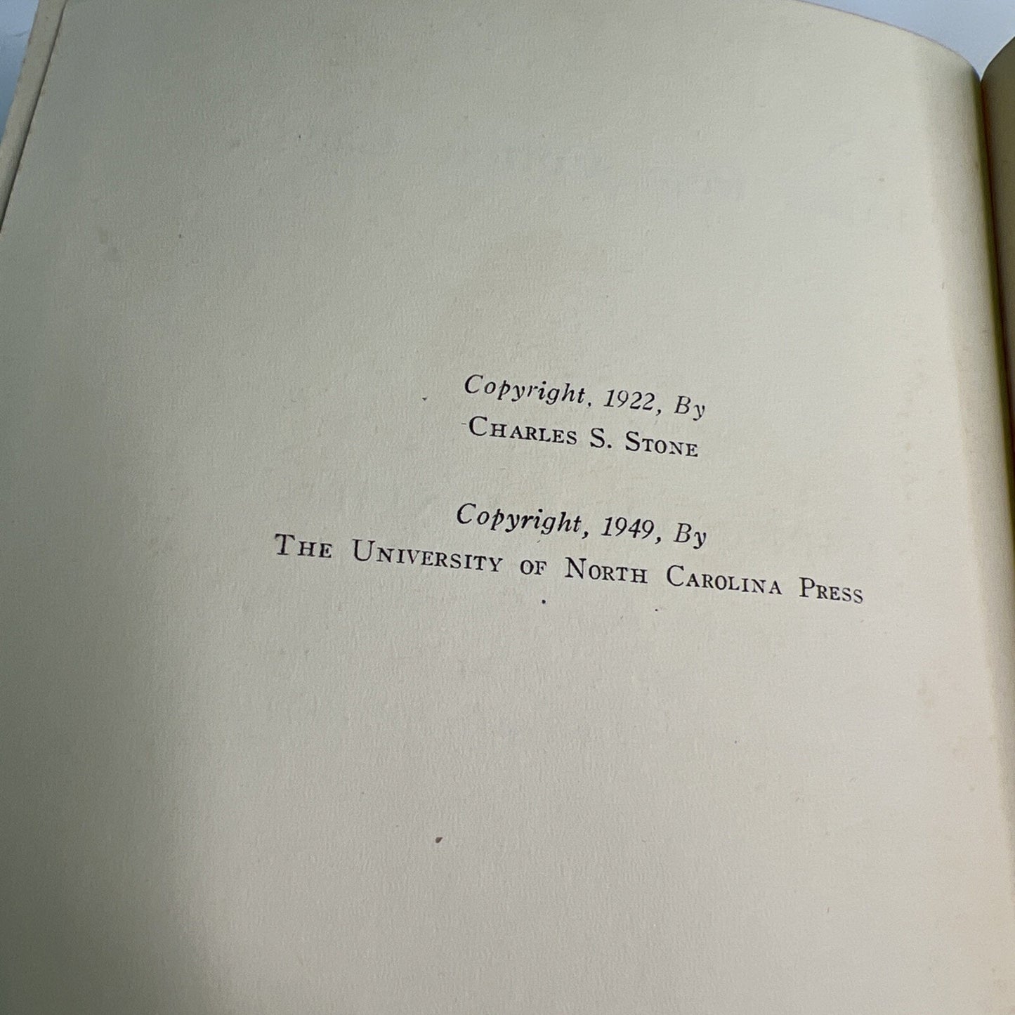 John Charles McNeill LYRICS FROM COTTON LAND 1949 Reprint HC Poet From NC