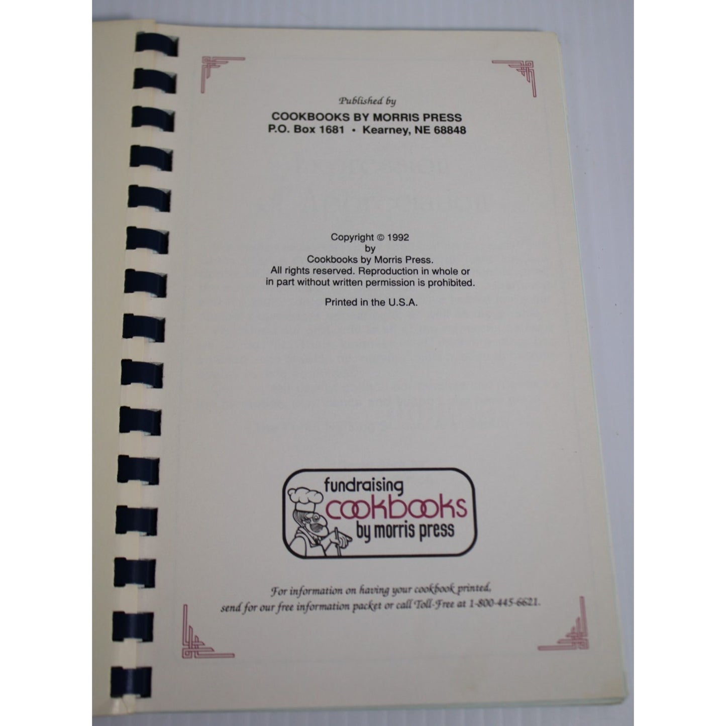 Vintage 1992 Prescriptions For the Pallet Collin County Texas Nursing Cookbook