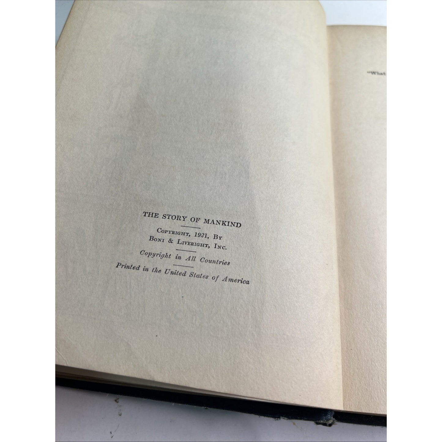 Vintage 1921 Book The Story of Mankind by Hendrik Van Loon 1st Edition 1st print