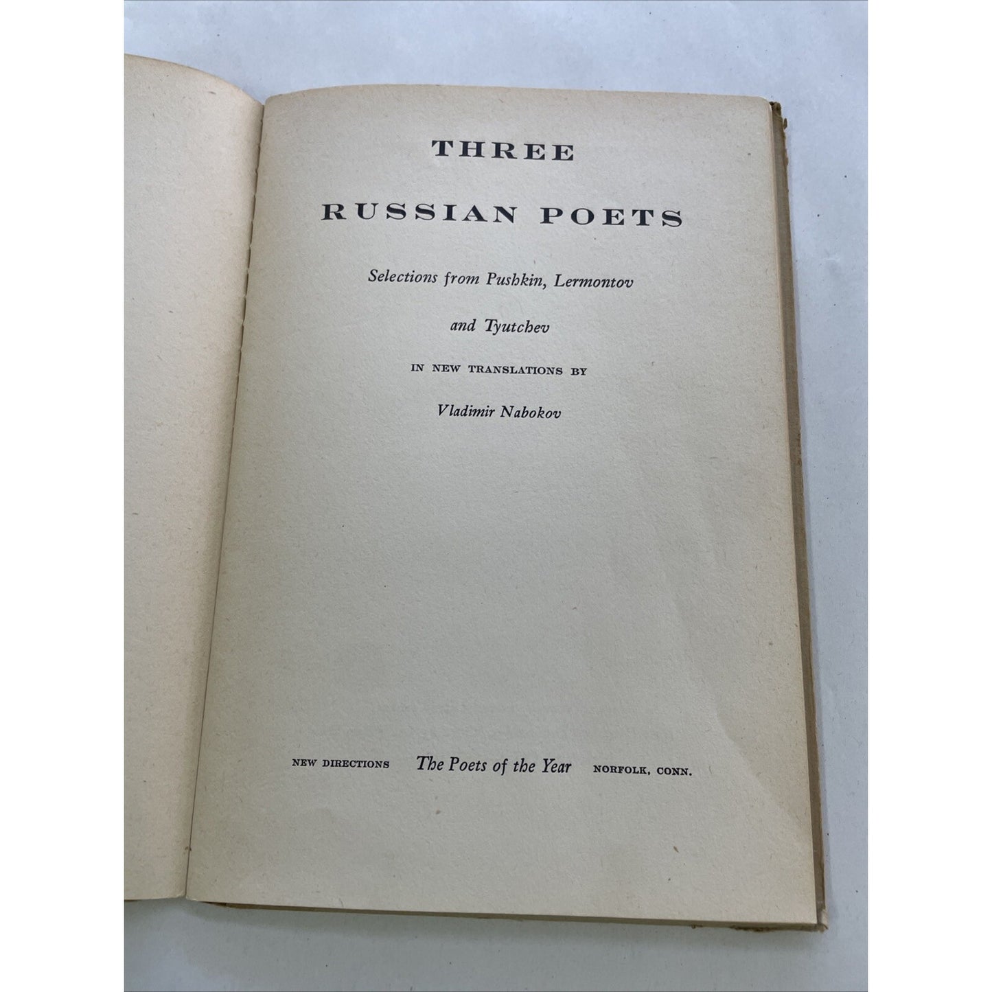 Three Russian Poets : Selections From Pushkin, Lermontov And Tyutchev (1944)