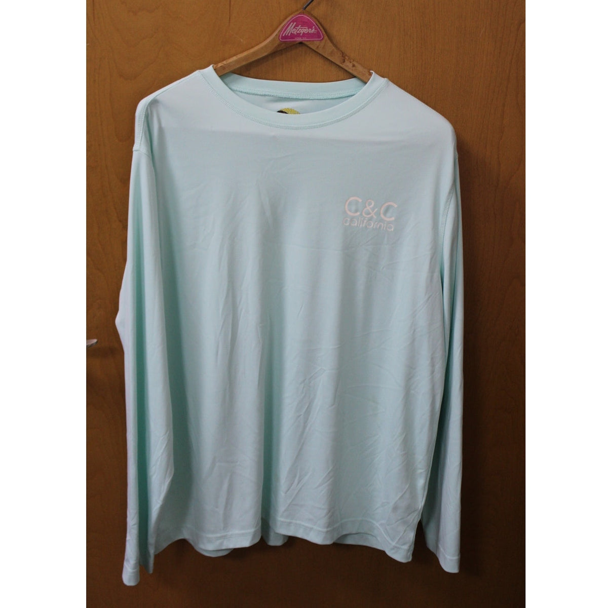 C&C California Men's XL Mint Green Sailboat Graphic LS Sun Shirt Swim SPF Top