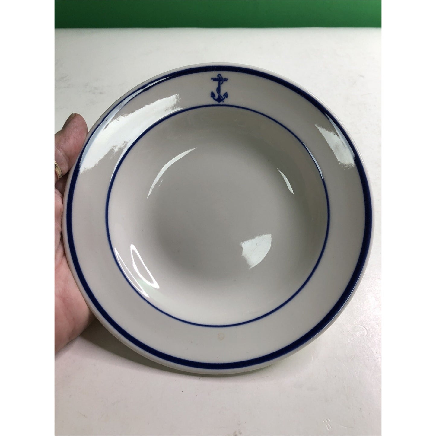 Vintage Shenango China US Navy Fouled Anchor Oatmeal / Cereal Bowl 6 ⅞”
