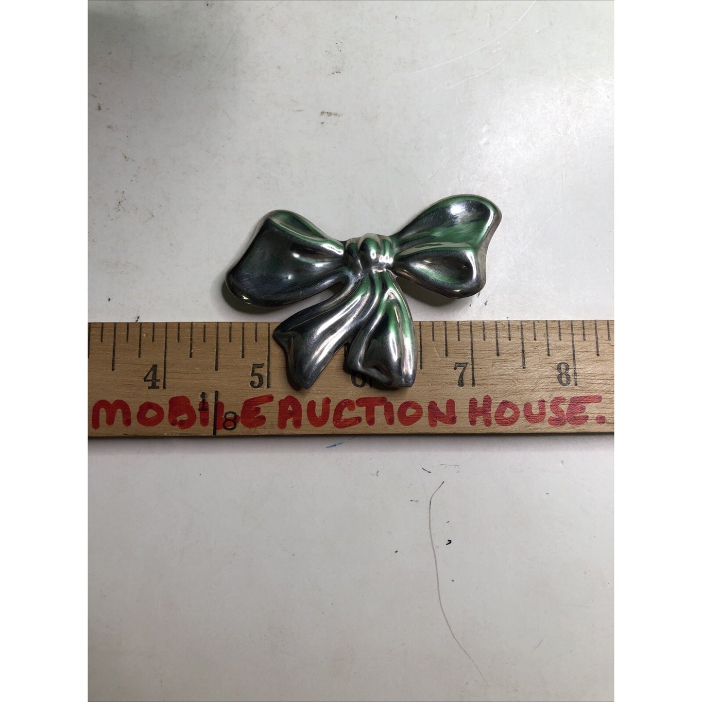 Vintage Sterling Silver .925 Mexico Large Bow Brooch Pin