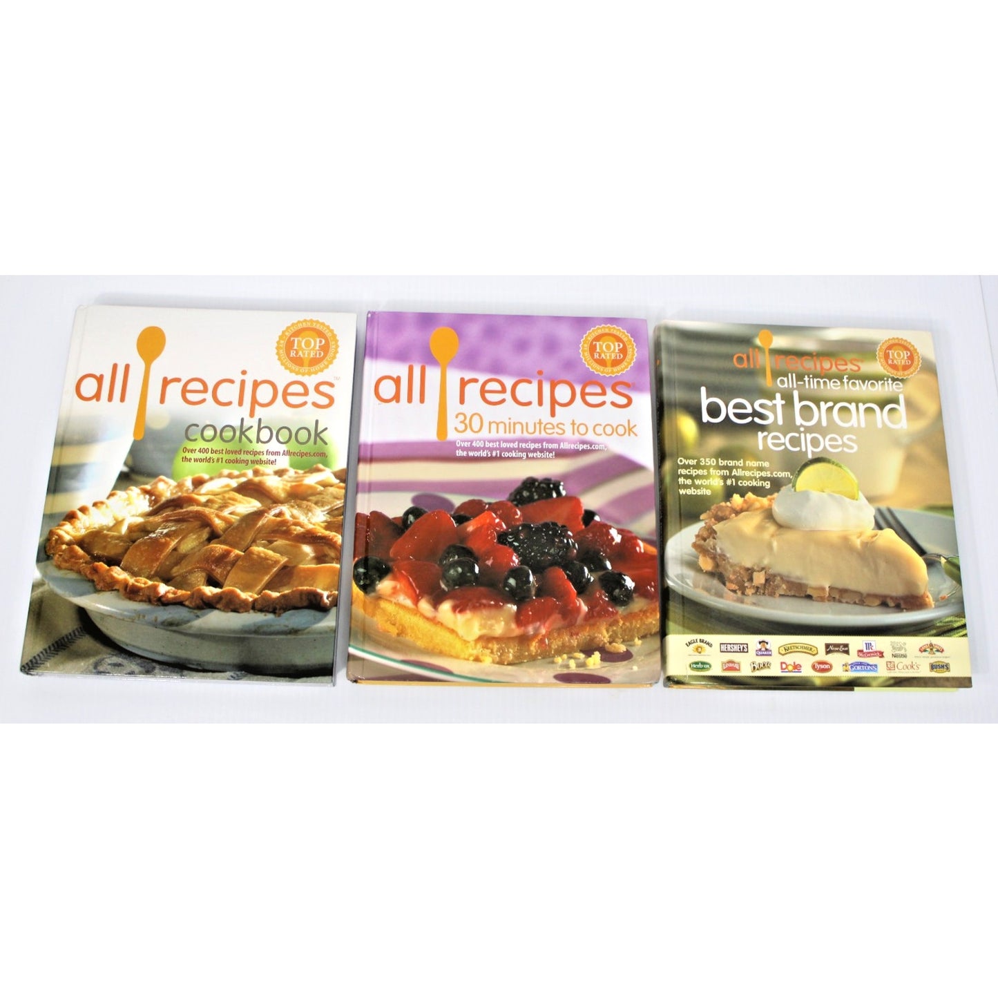 Lot of 3 All Recipes Cookbooks: 30 Minutes to Cook. Best Brands, Classic Recipes