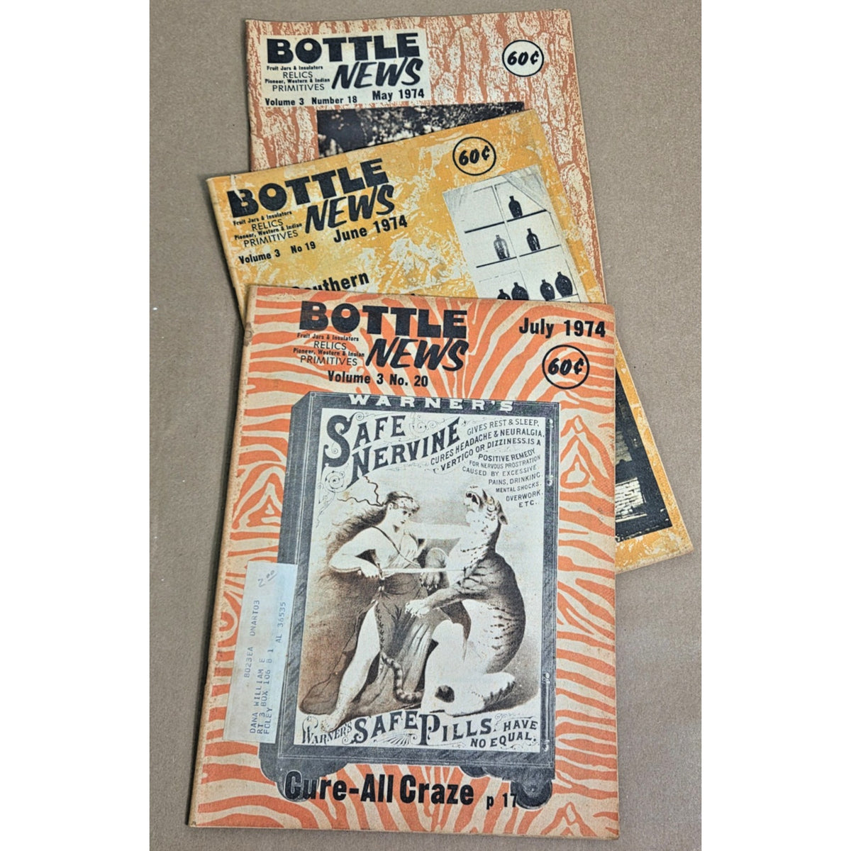 Vintage Bottle News Relics & Primitives Magazine Lot 1974-1976 Bulk Run of 20