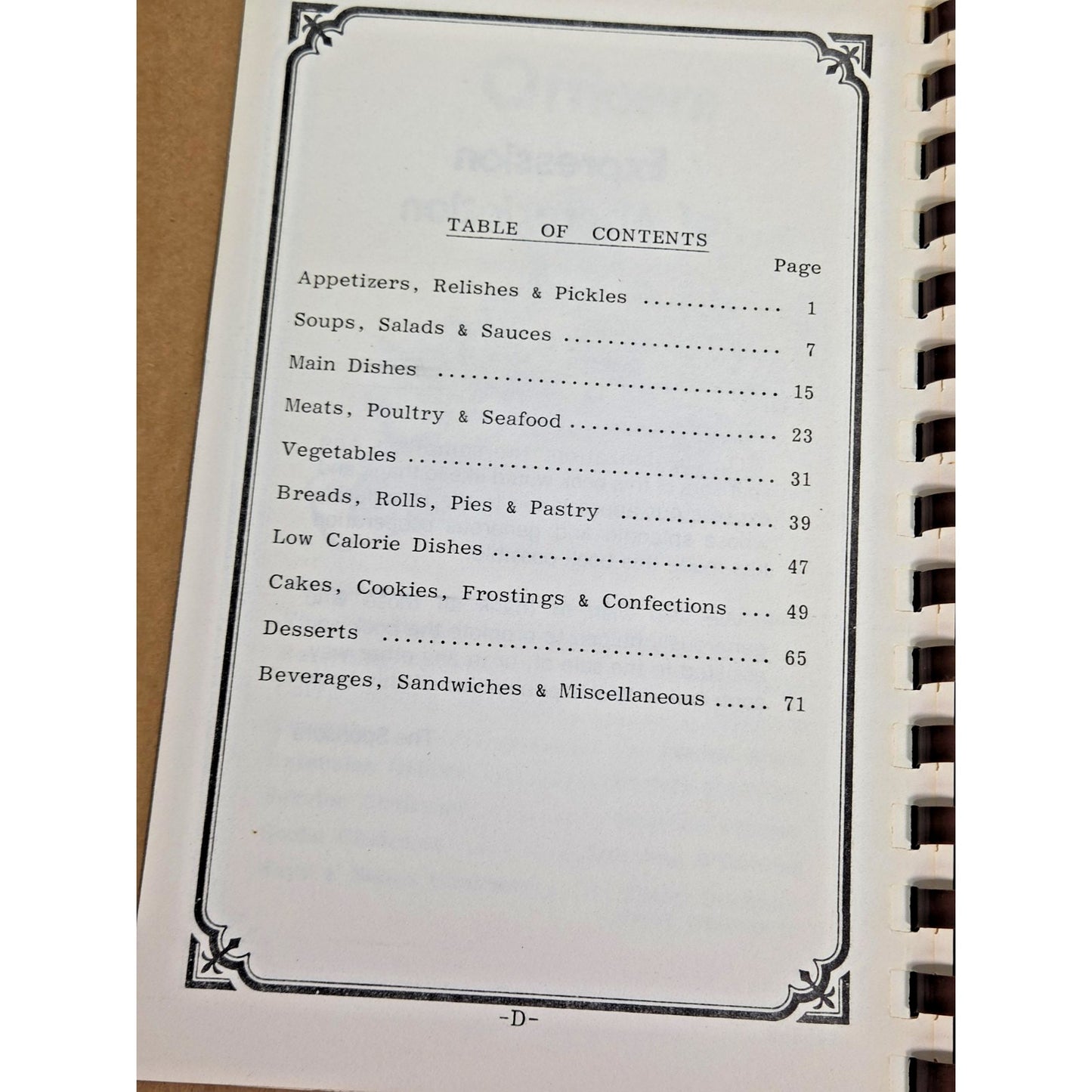 Vintage Beta Sigma Phi "Cherished Recipes" Community Cookbook - Spiral Bound