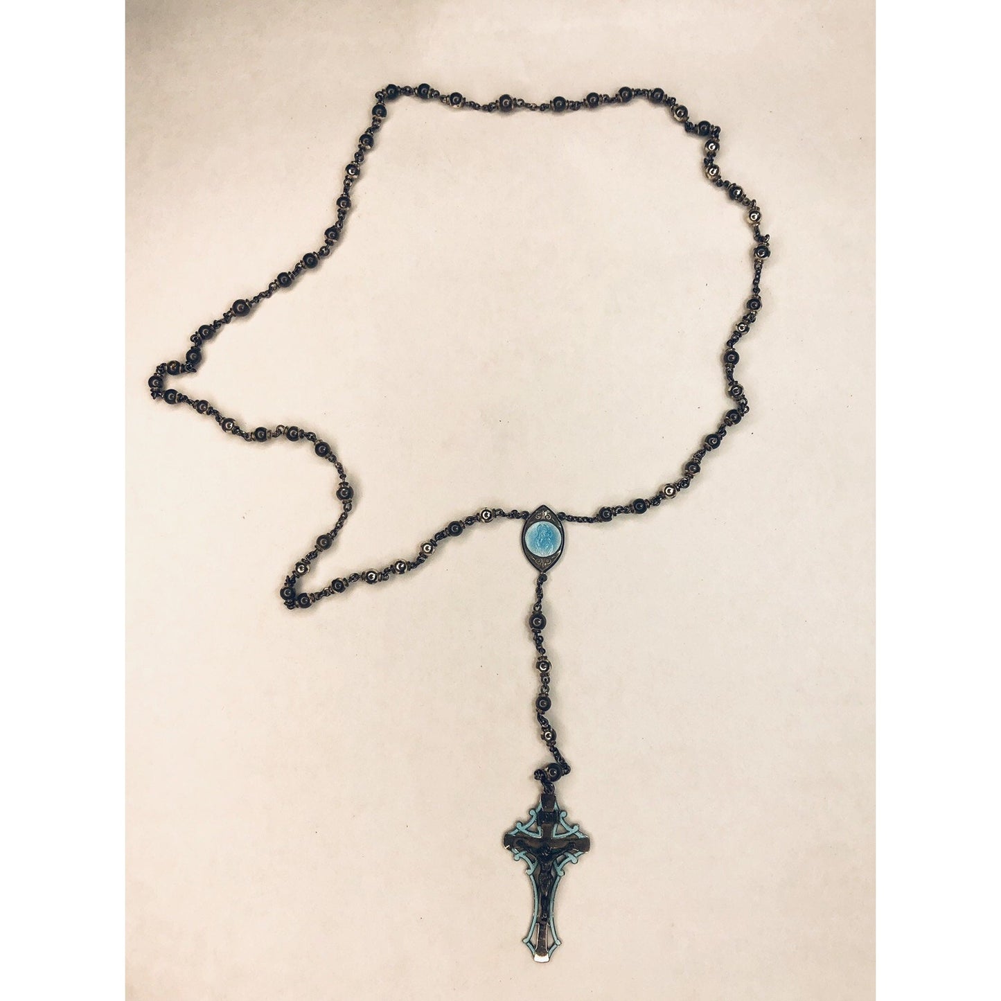 Nazzareno Bercetti Articoli Religiosi Sterling Antique Rosary