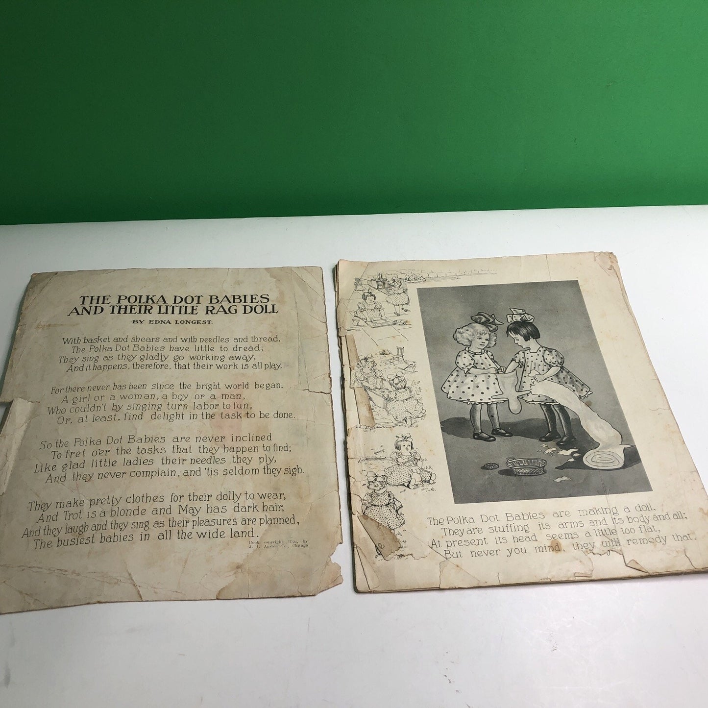 The Polka Dot Babies and Their Little Rag Doll by Edna Longest J.I. Austen 1908