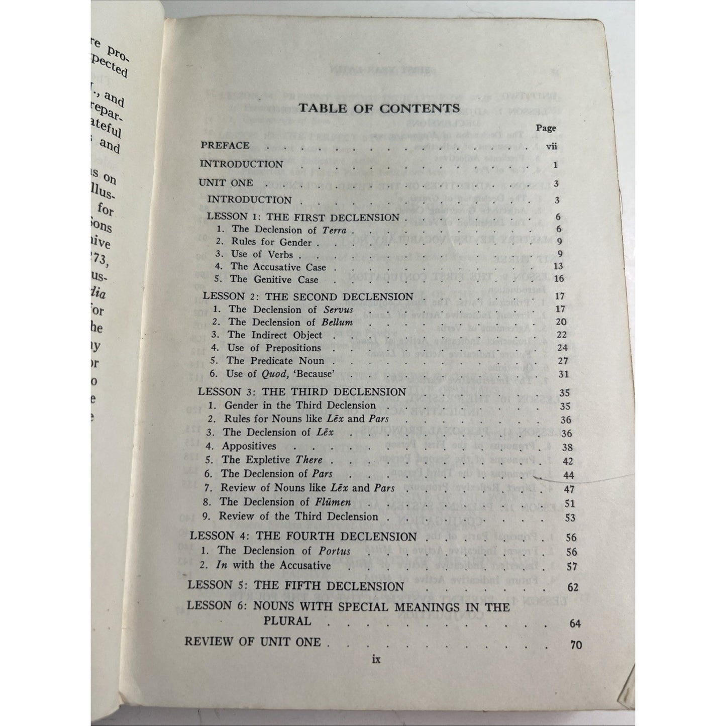 Robert J. Henle First Year Latin 1945 Hardcover Vintage Textbook Damaged