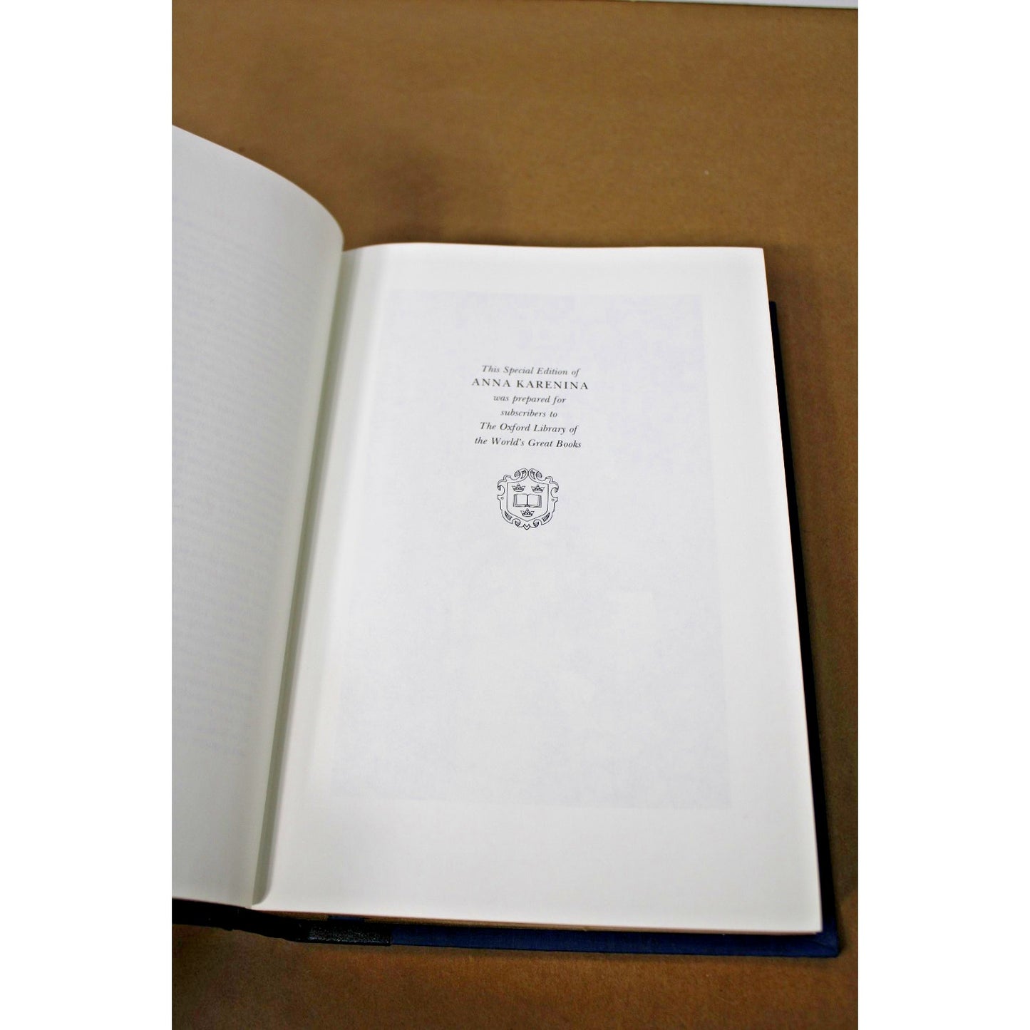 Anna Karenina, Leo Tolstoy, Oxford Library World’s Great Books NOS 1983
