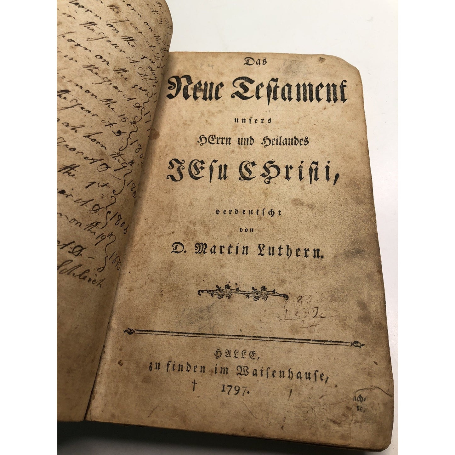 1797 German Translation of D. Martin Luther Bible Holy Scripture