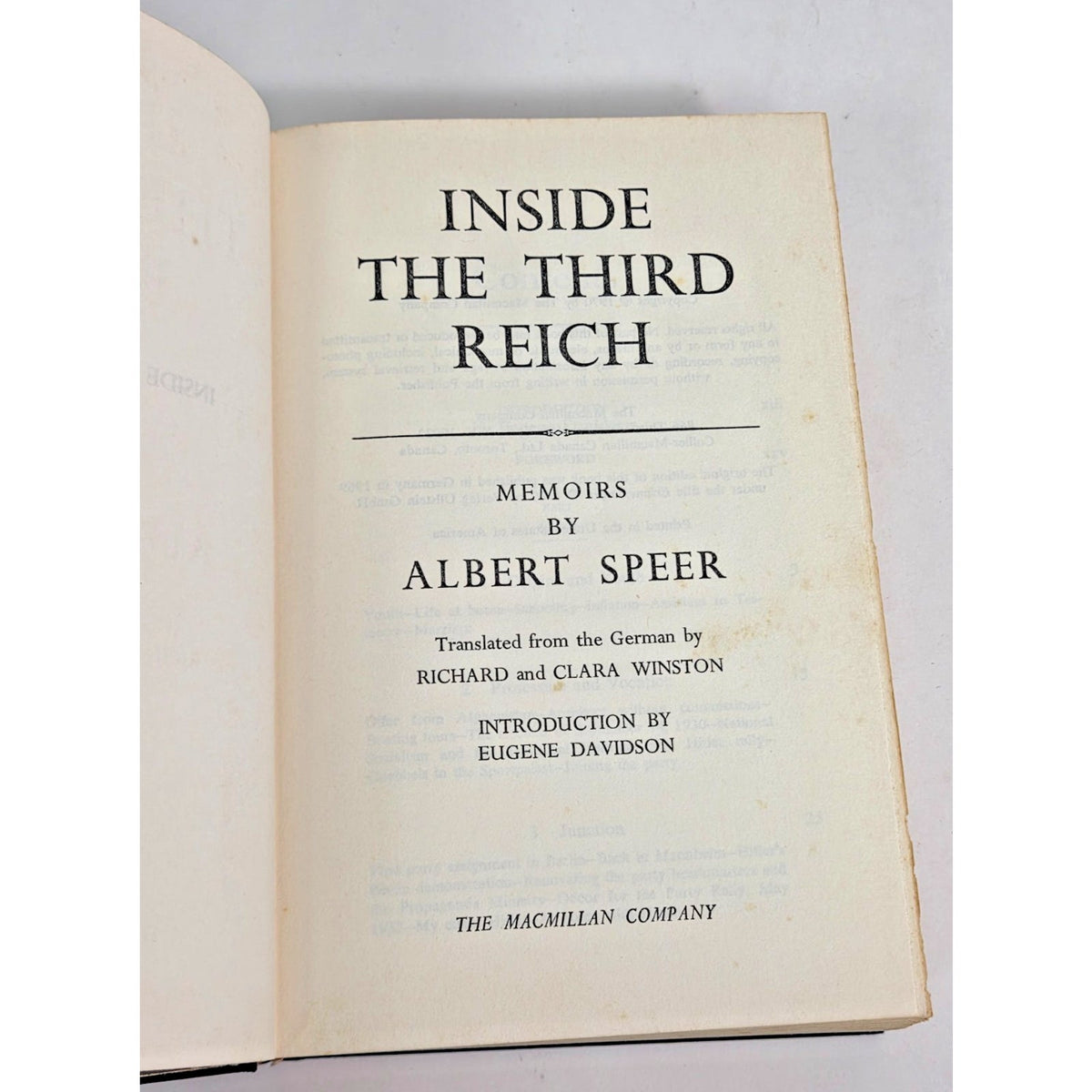Vintage WWII Historical Book Lot Speer Hitler First Edition English Translation