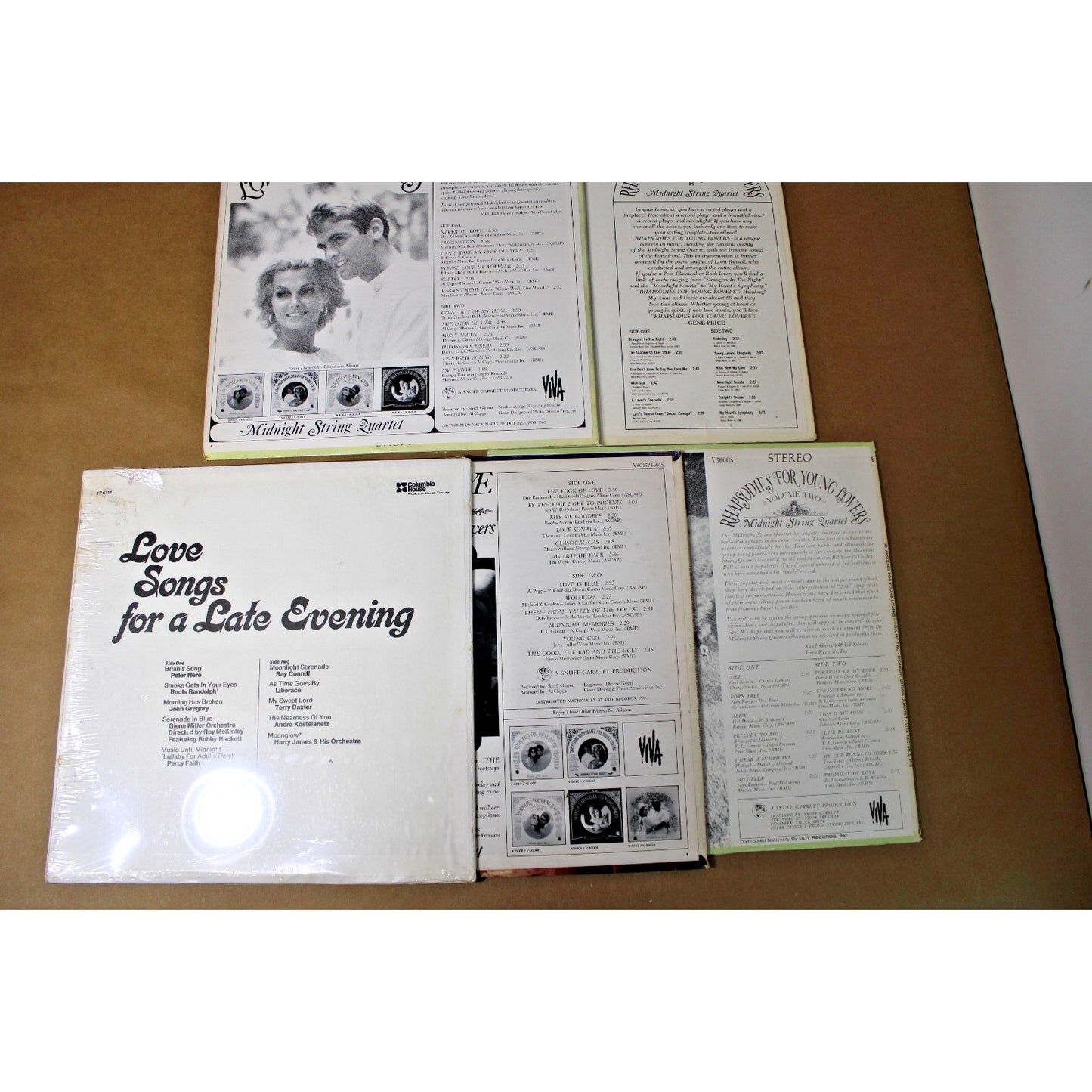 5 Vintage MCM Album Lot, Love Songs, Mood Music, 1960s Retro Cocktail Party