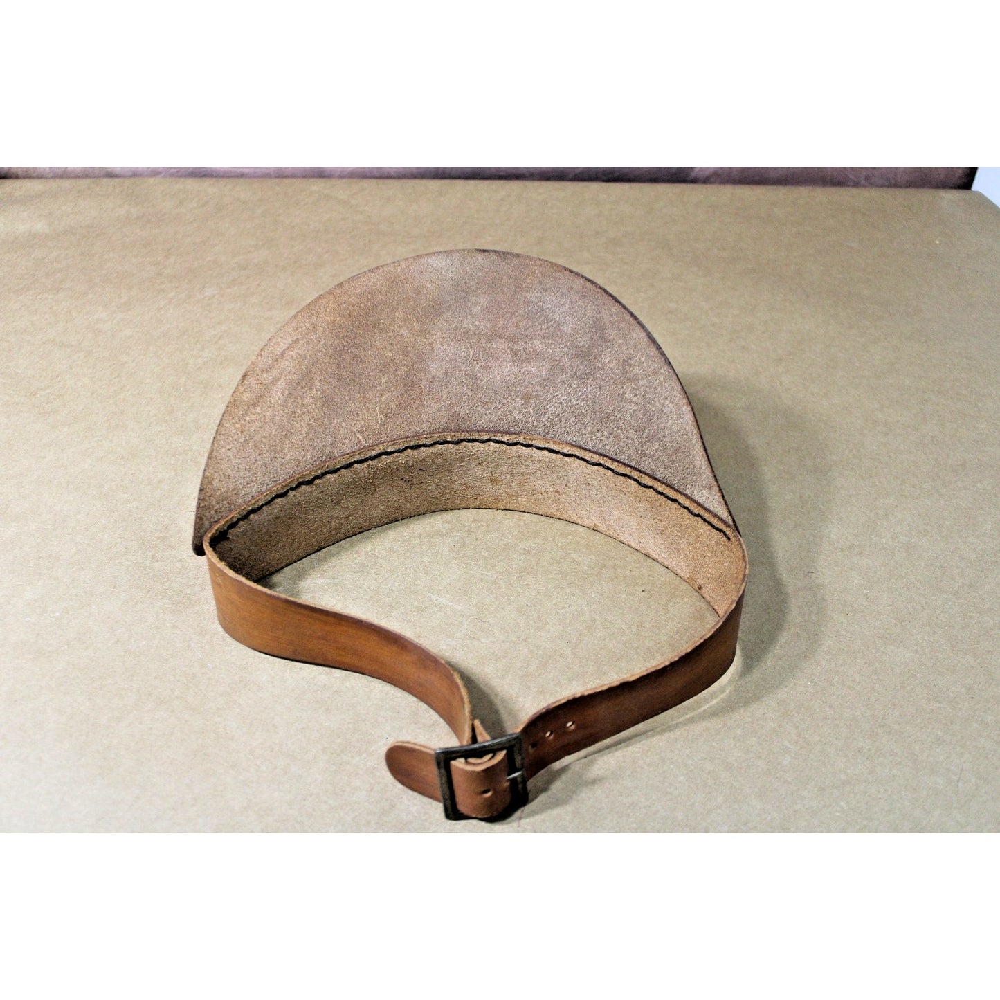 Vintage Tooled Leather HONDA Visor Cap, Adjustable, Lightning Bolts, Mobile, AL
