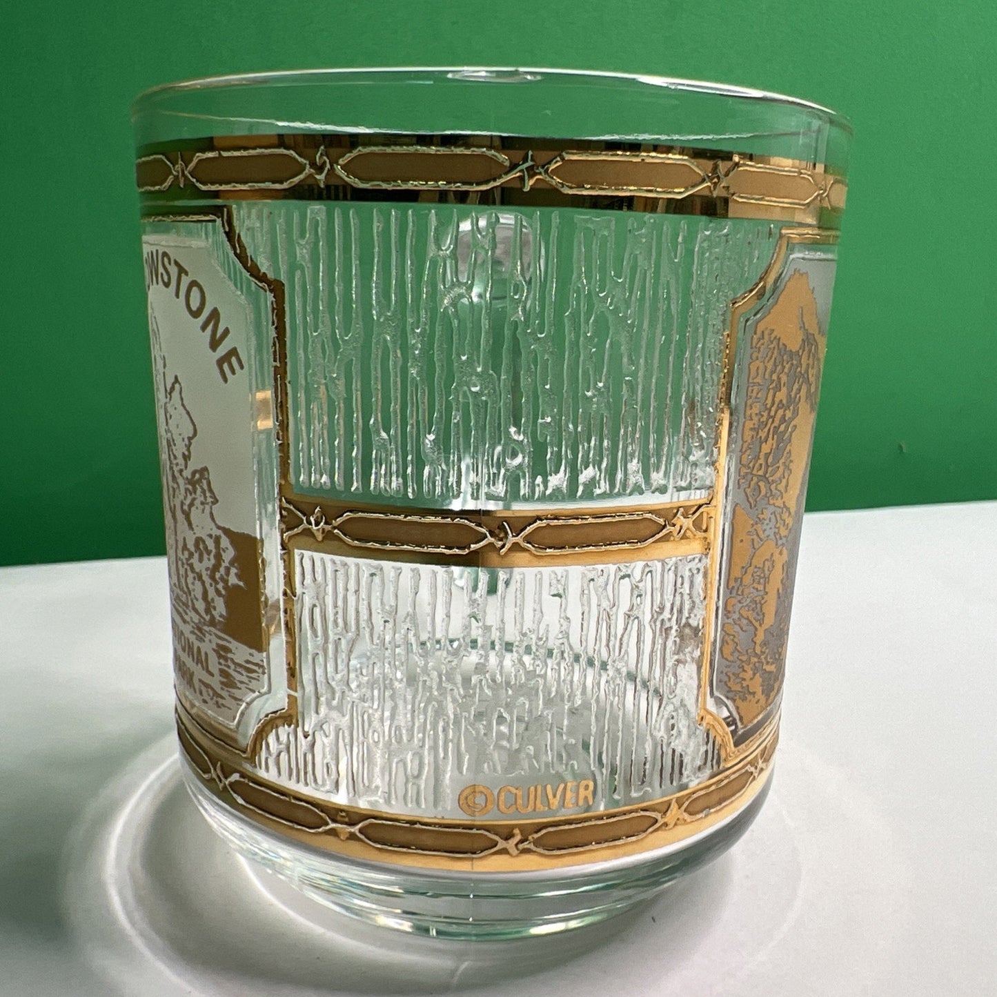Vintage CULVER Yellowstone National Park Mug Cup Luminarc Brand Glass