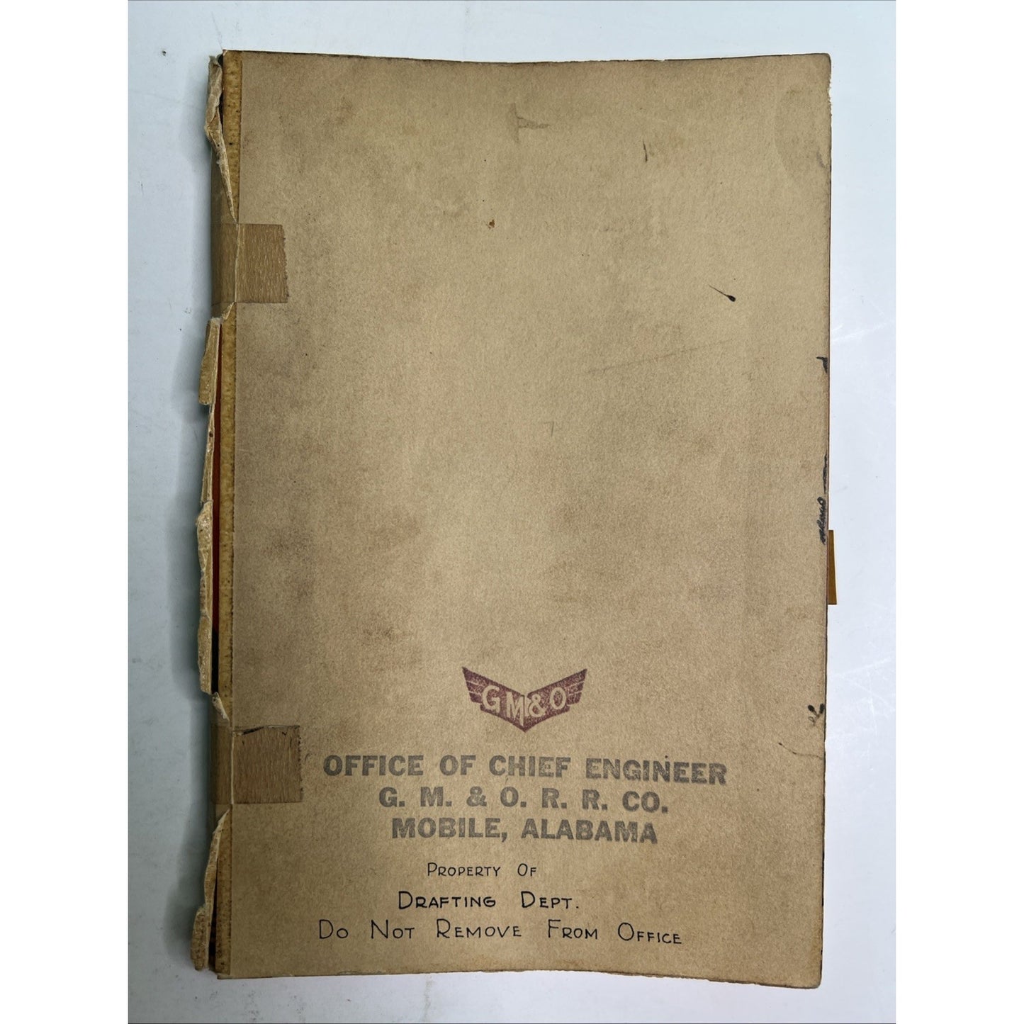 1948 Speedball Lettering Book Property GM&O RAILROAD DRAFTING DEPT MOBILE AL