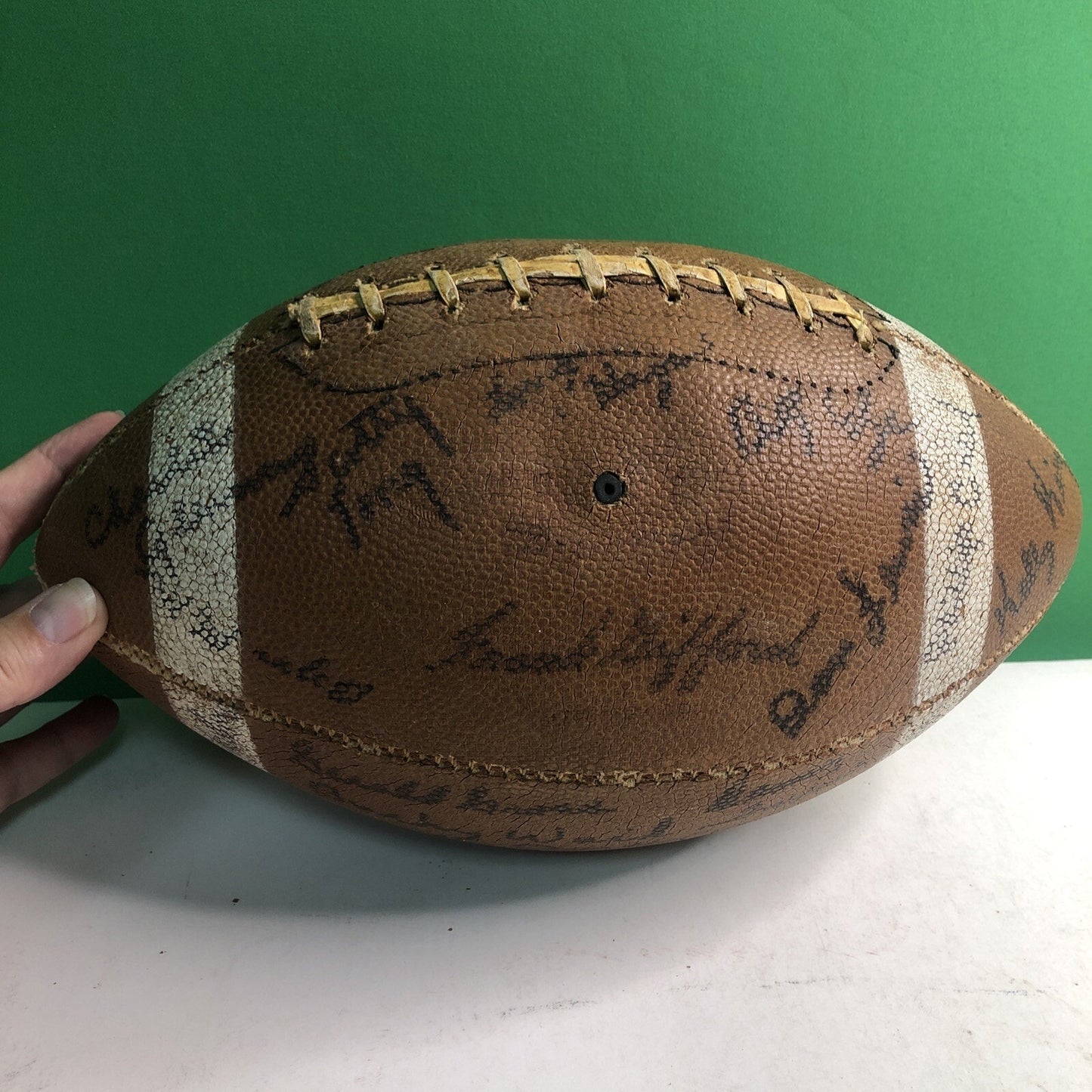 1960 Era Signed Football Auburn Alabama University AL NFL Drafts Super Bowl