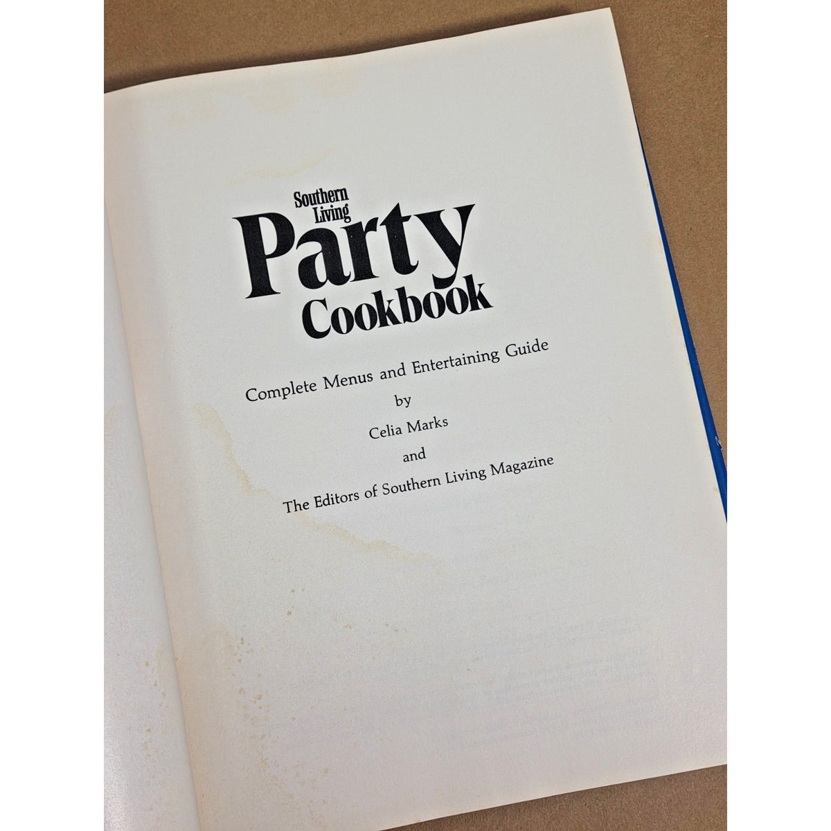 Vintage 1976 Southern Living Party Cookbook - Celia Marks Retro Entertaining