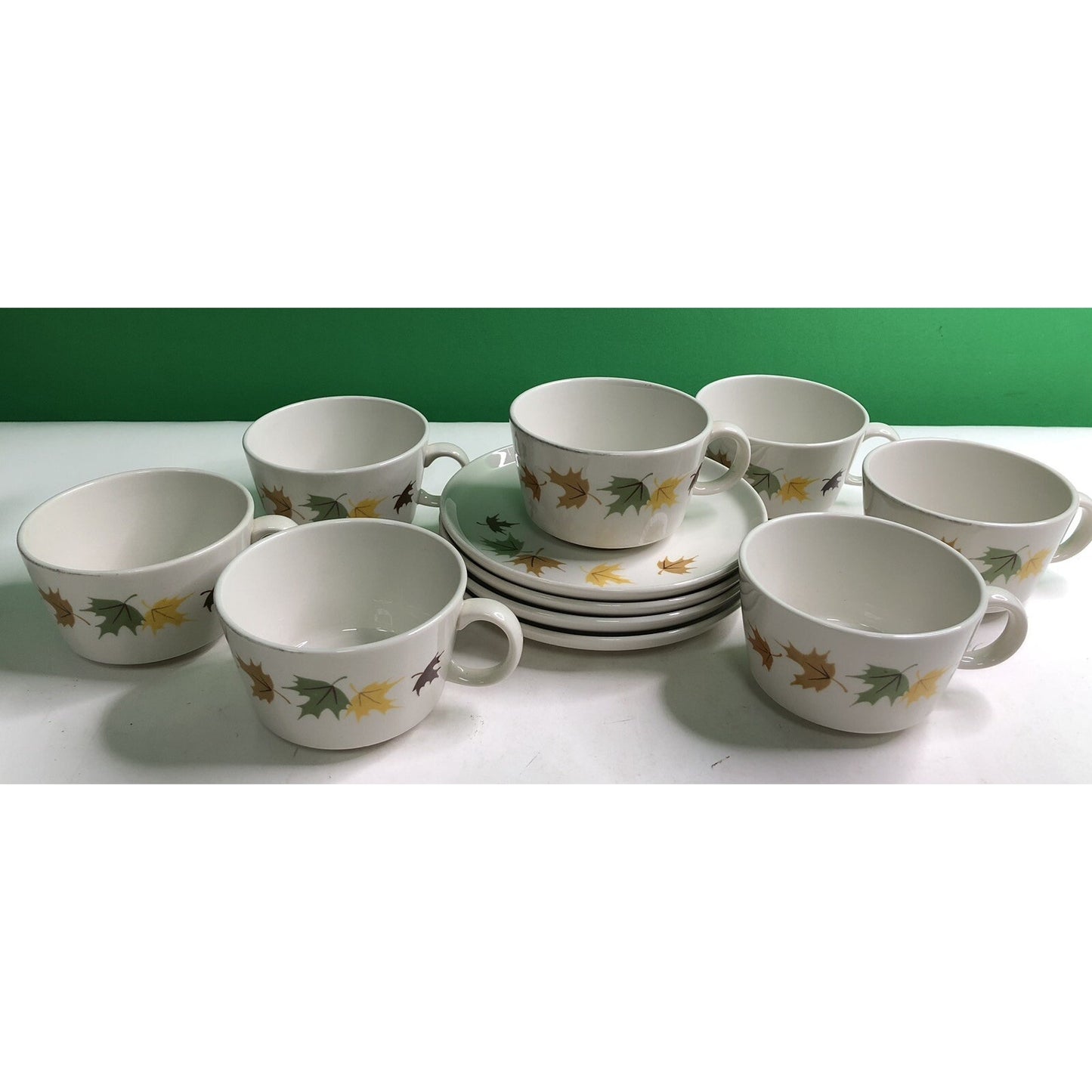 MCM Lot 14 Franciscan INDIAN SUMMER China 8 Cups 4 Saucers 1 Sugar 1 Creamer