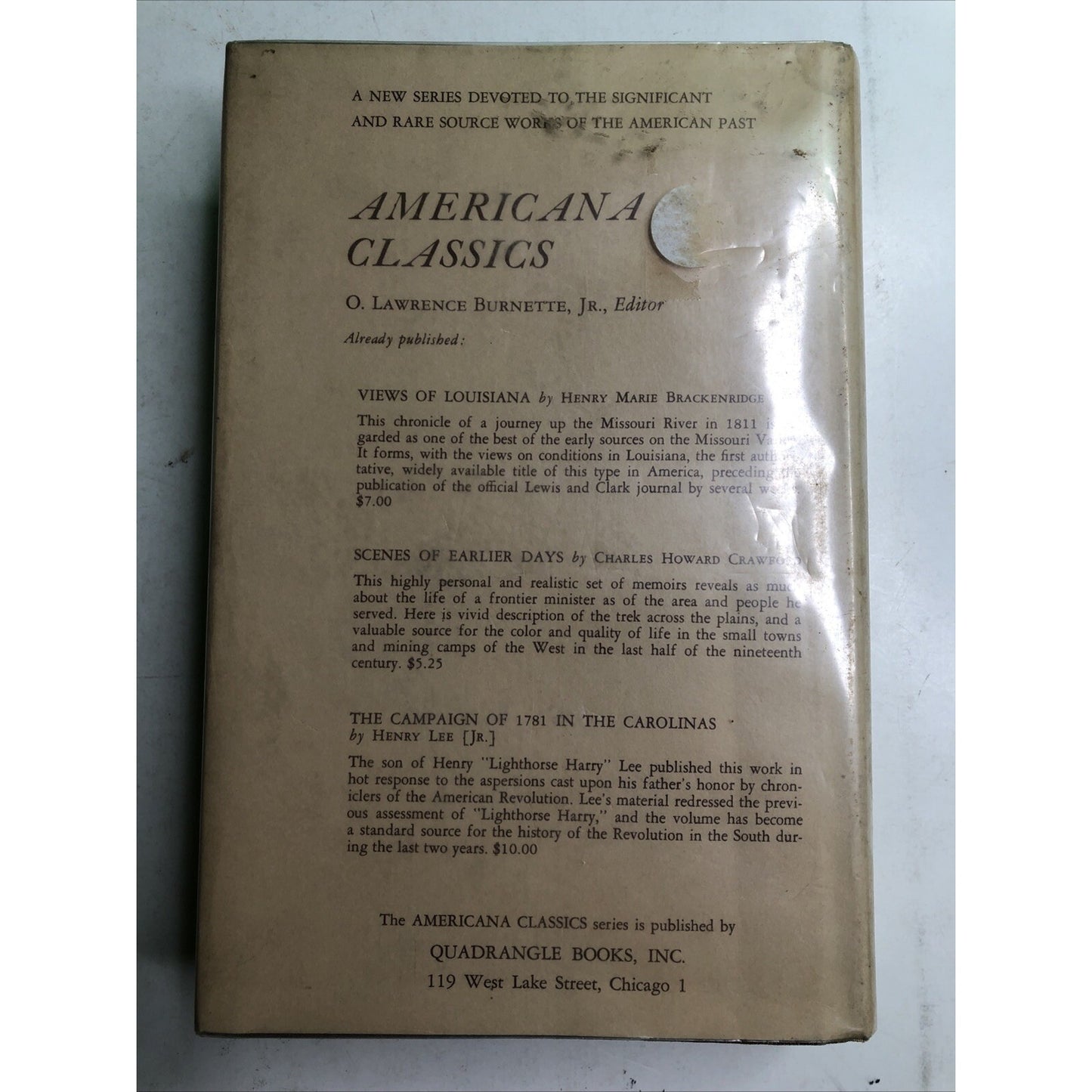 1962 A Pilgrimage In America By Beltrami HC DJ Ex Library
