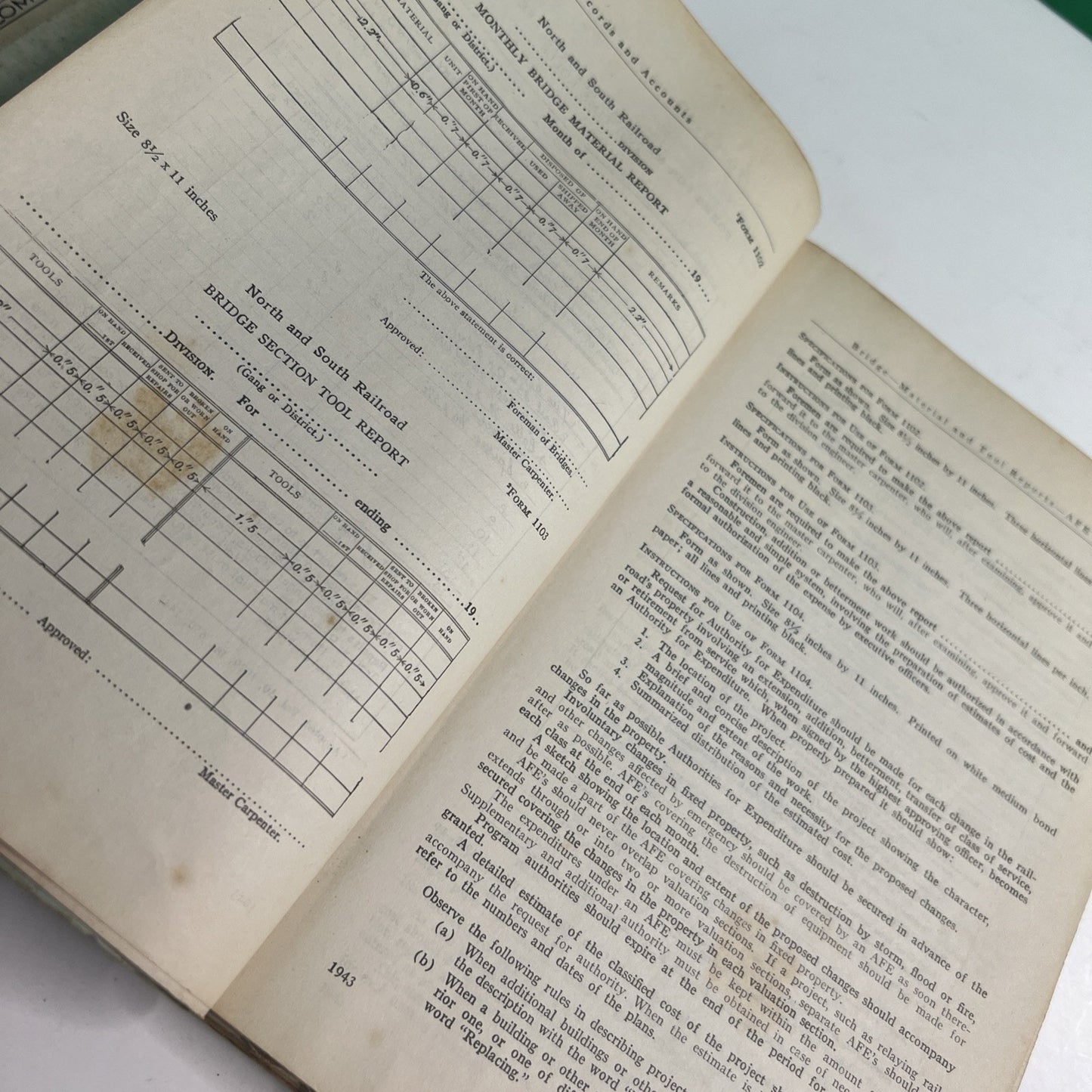 1953 Area Drafting Room Standards For Agricultural Land Railroad Maps Mobile AL