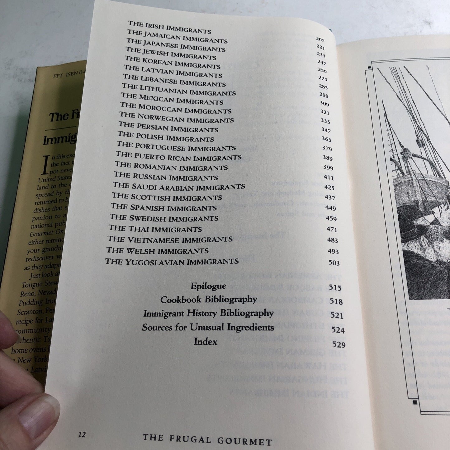 The Frugal Gourmet On Our Immigrant Ancestors By Jeff Smith HC DJ 1990 First Ed.