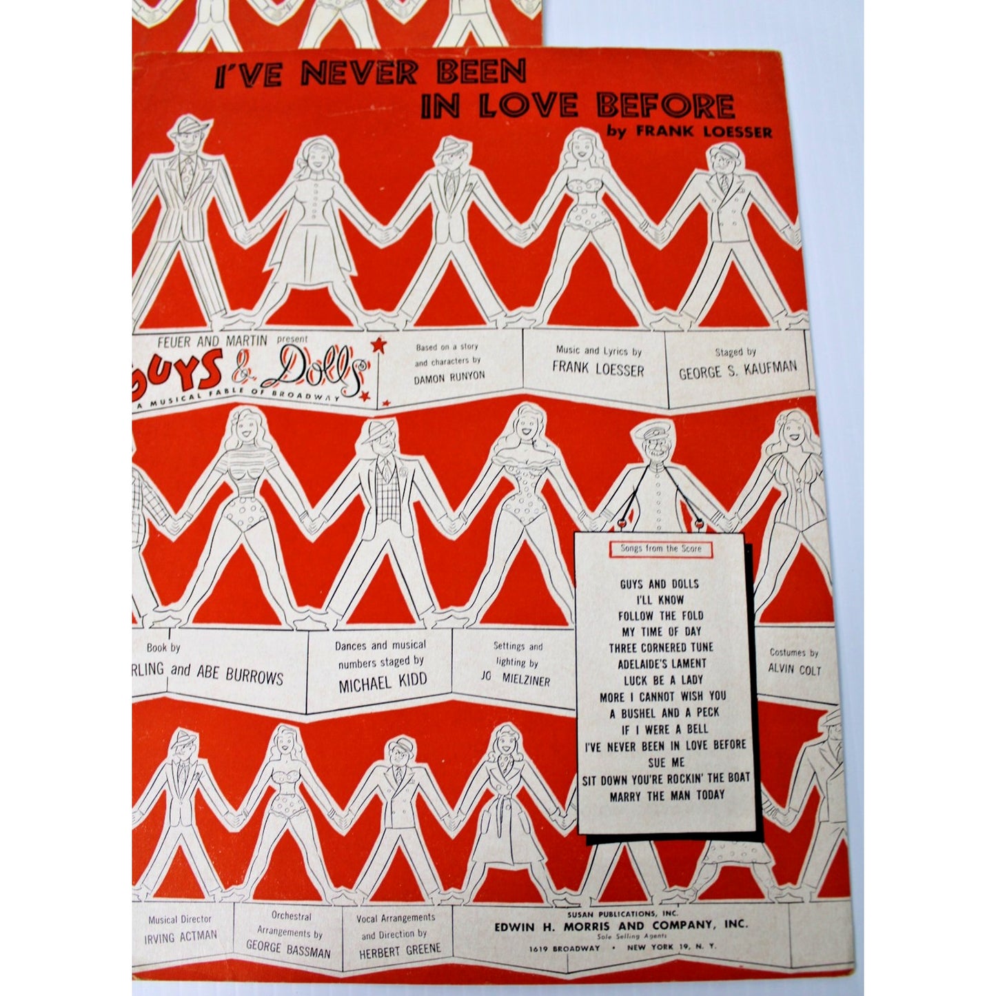 1950 Broadway Musical "Guys & Dolls" Sheet Music- 3 pieces by Frank Loesser