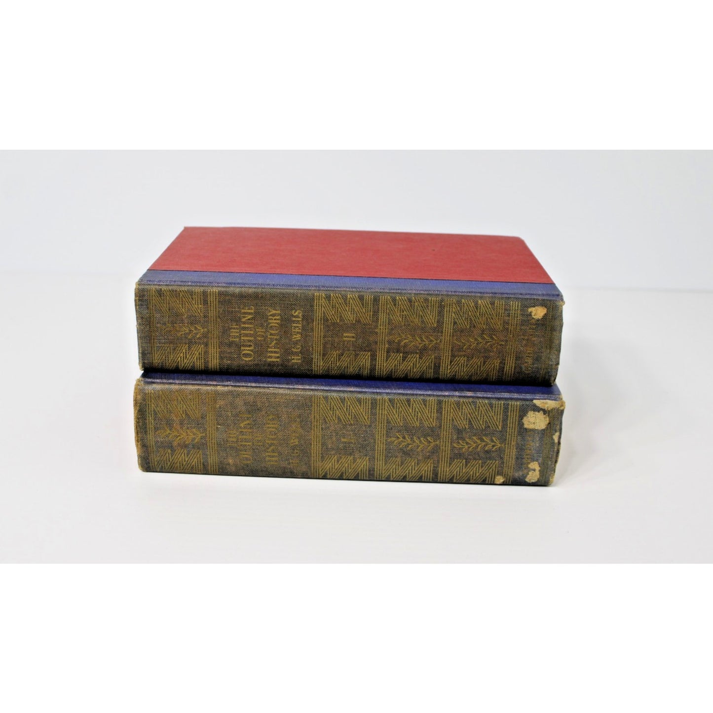 H.G. Wells- The Outline of History Vol. 1 & 2, Vintage 1949 Hardcover Set of 2