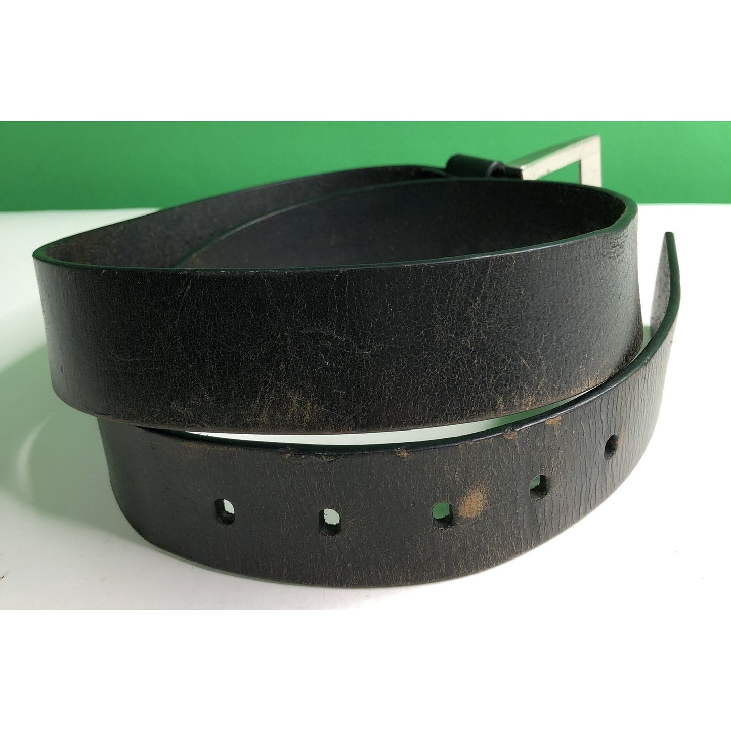 Kenneth Cole Reaction Full Grain Leather Belt With Buckle 41 Inches Long