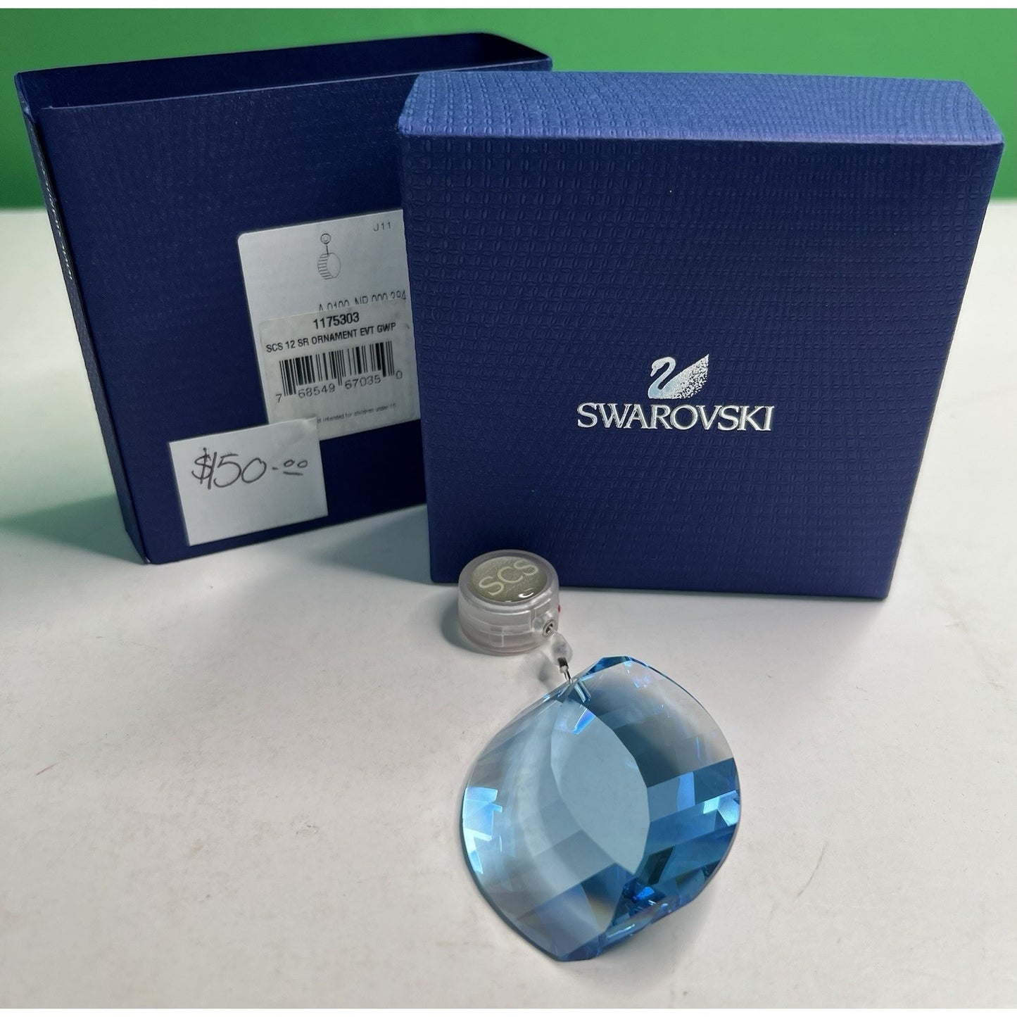 Swarovski SCS 2012 Event Aqua Window Gem 1129996 NIB Ornament