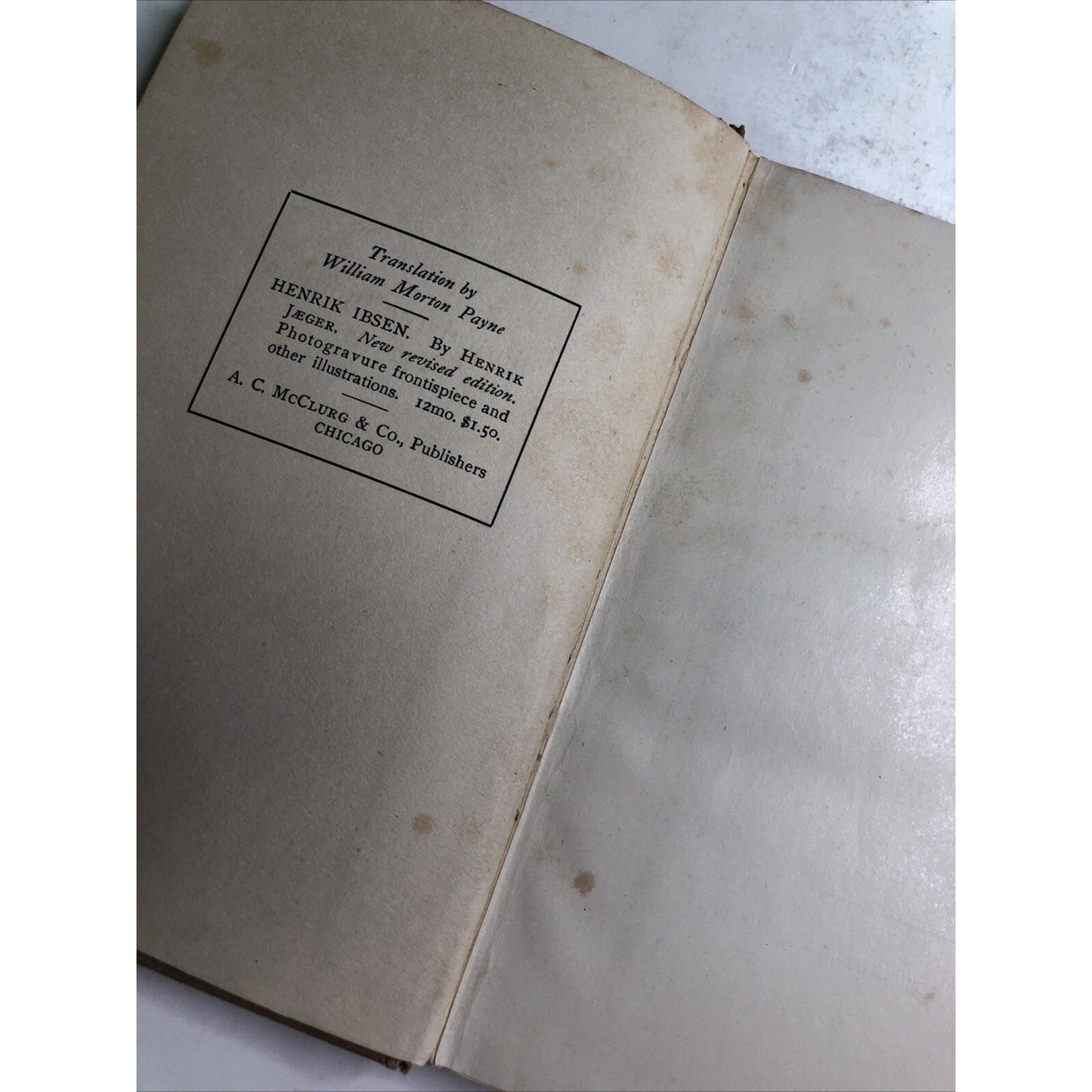 Bjornstjerne Bjornson 1832-1910 by William Morton Payne Published 1910 1st Ed.