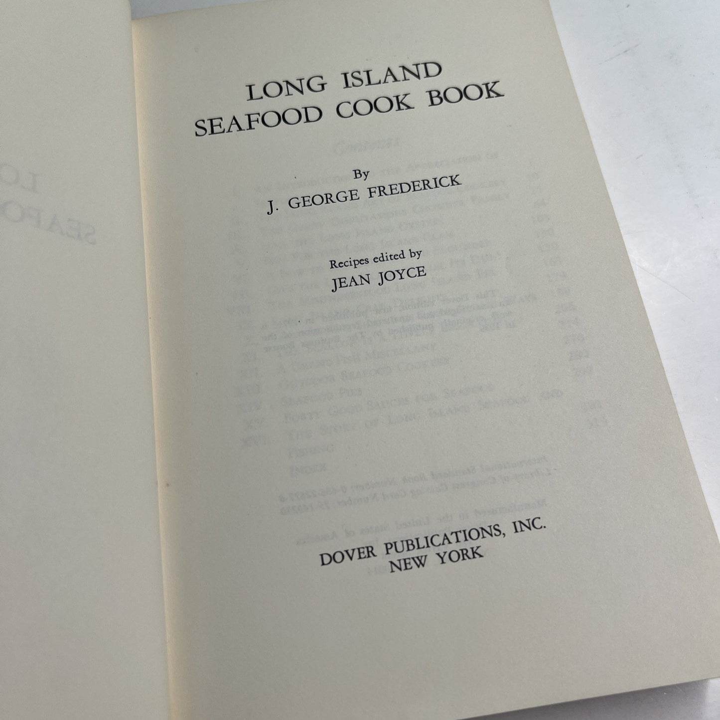 Long Island Cook Book 1971 Paperback J George Frederick Jean Joyce Vintage