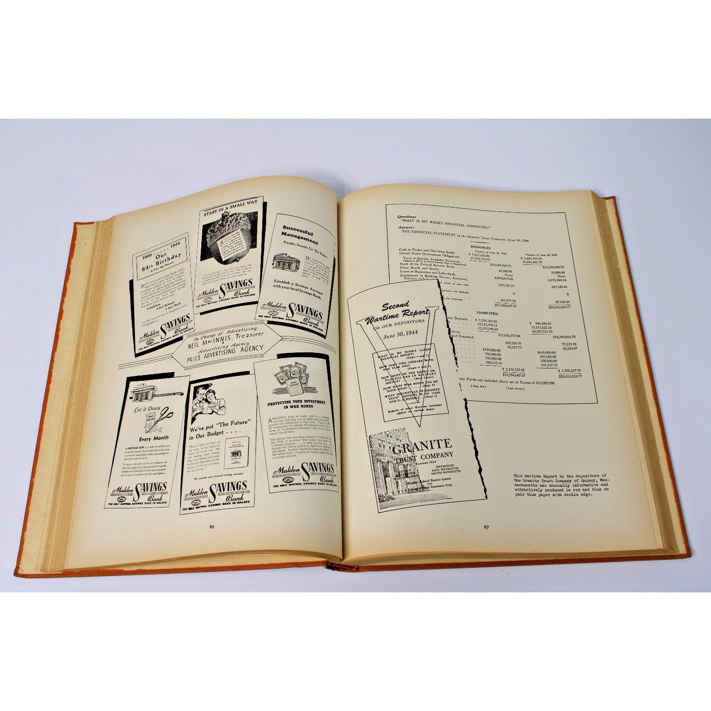 RARE "Exhibit of Financial Advertising," 1944 Vintage Ad Agency Visual Reference