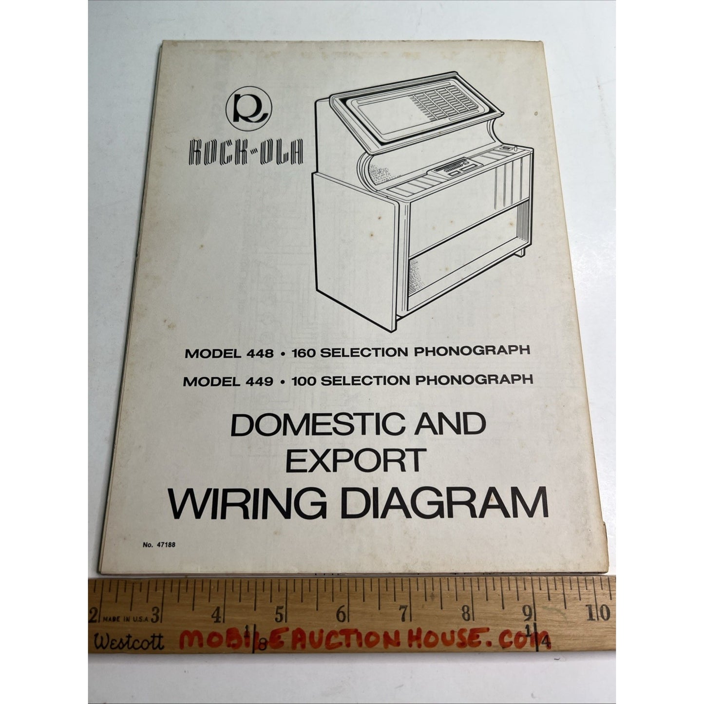 ORIGINAL ROCK-OLA MODEL 448 & 449 160/100 SELECTION PHONOGRAPH WIRING DIAGRAM