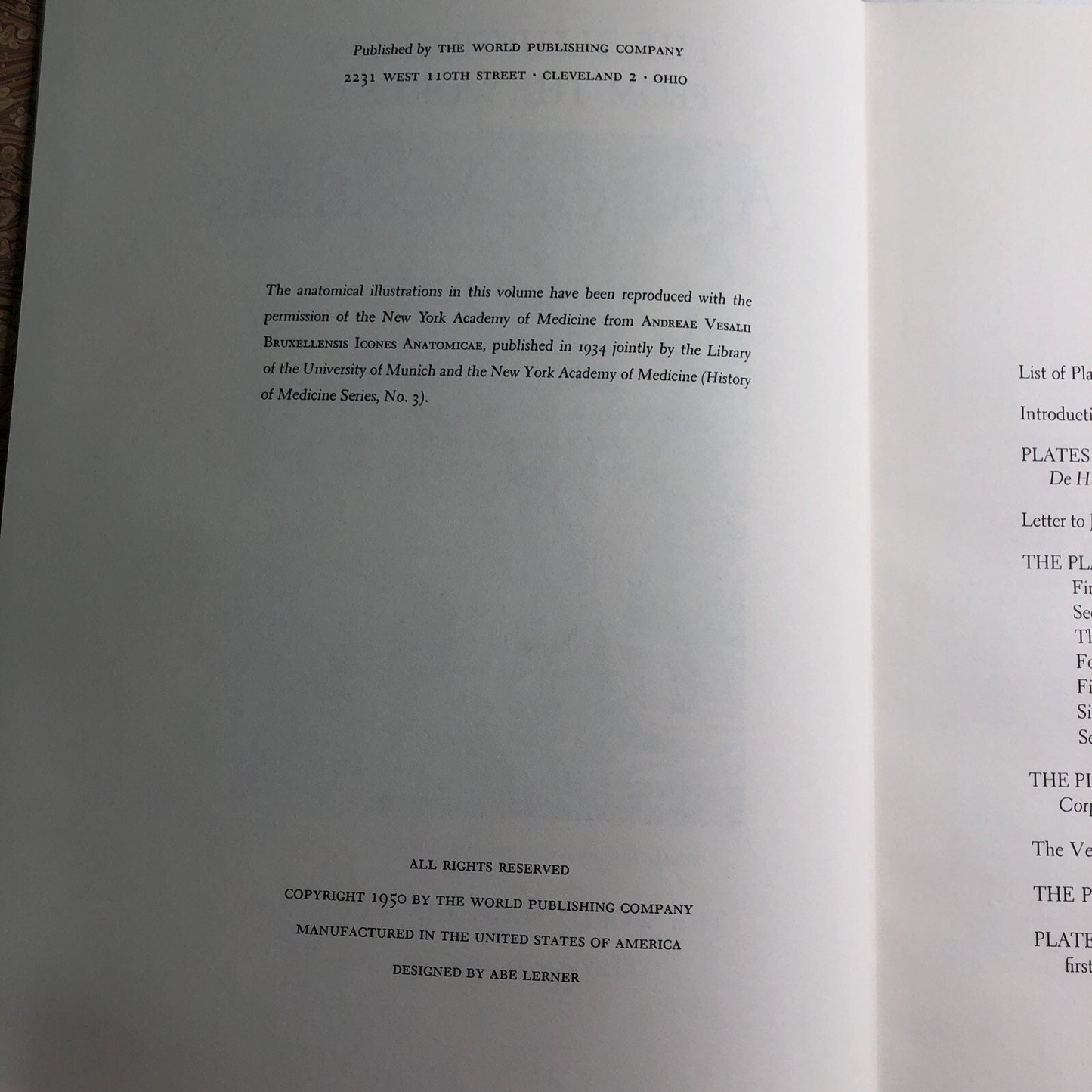 1993 Special Edition Illustrations From ANDREAS VESALIUS Of BRUSSELS Medicine