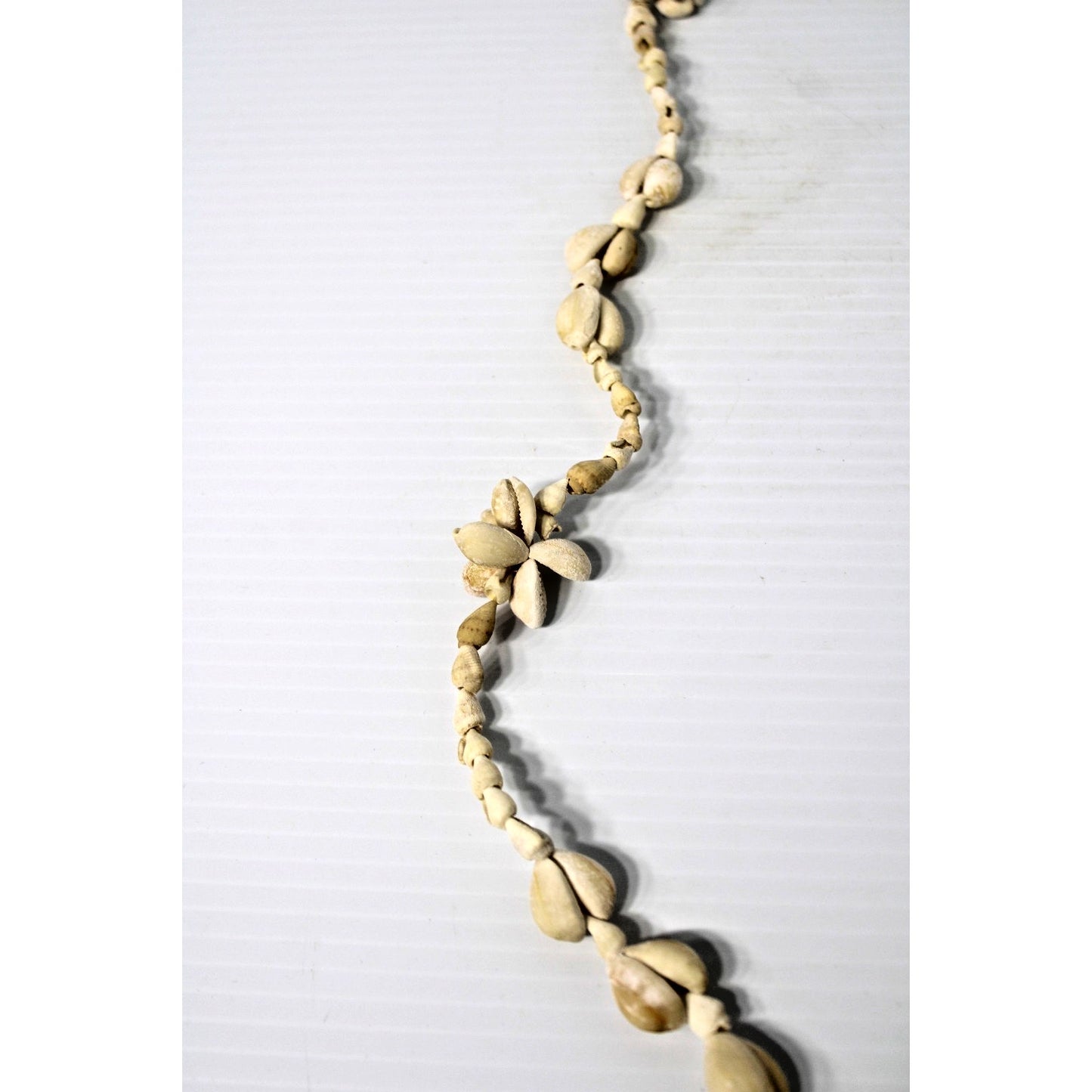 Vintage Hawaiian Cowrie Shell Necklace, 30" Boho Coastal Cowgirl