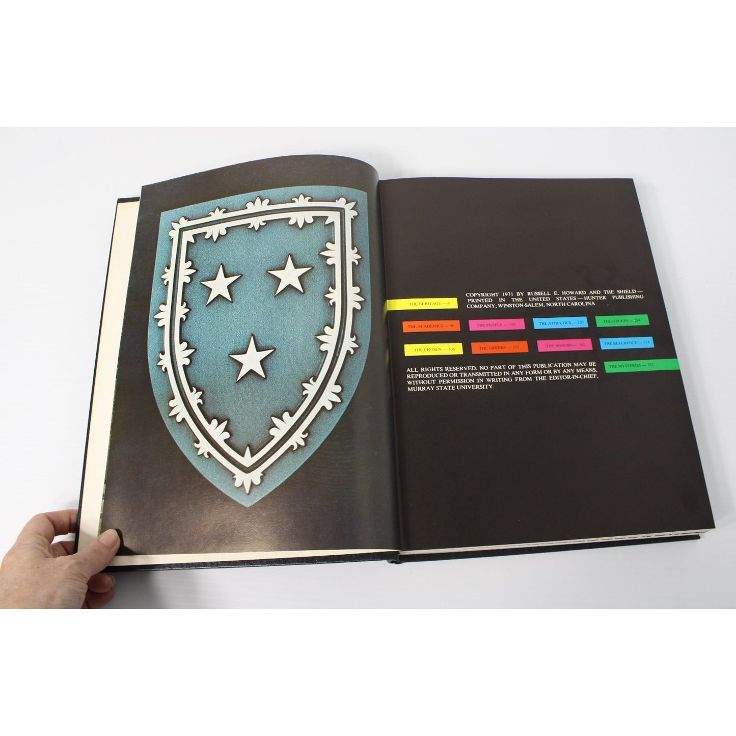 Vintage 1971 Yearbook "The Shield" Murray State University, Kentucky