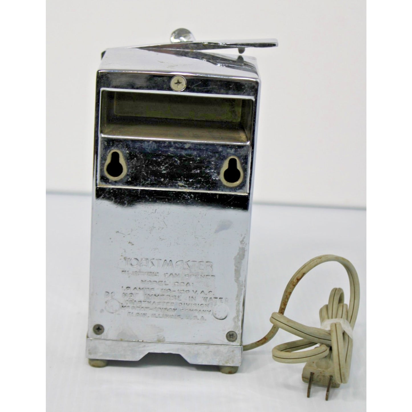 Vintage Chrome Mid-Century MCM Toastmaster Electric Can Opener #22A1- Working!